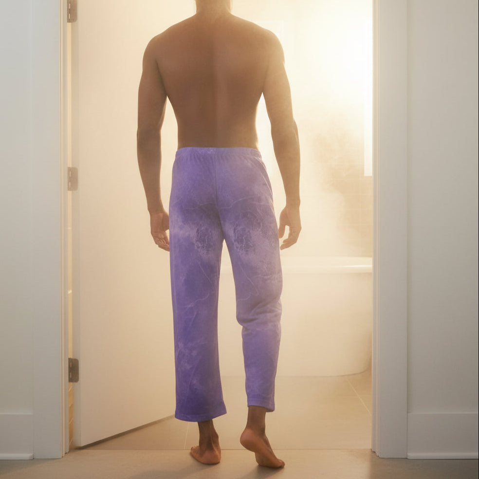 Blue Abstract Men's Pajama/Lounging Bottoms by Studio Blitz