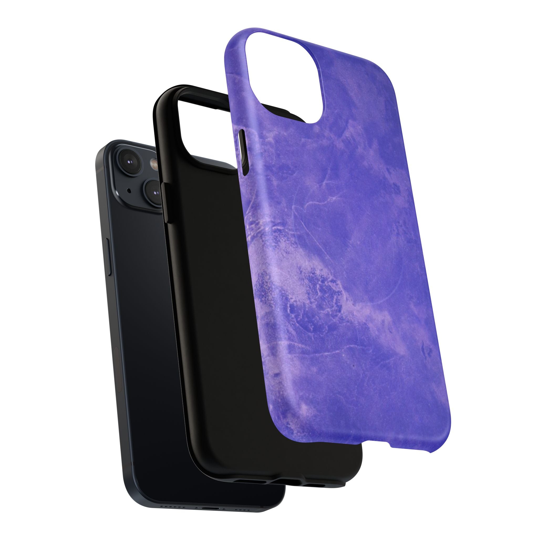 Magnetic iphone case in Blue abstract design with dual layers for toughness and  compatible with MagSafe Accessories
