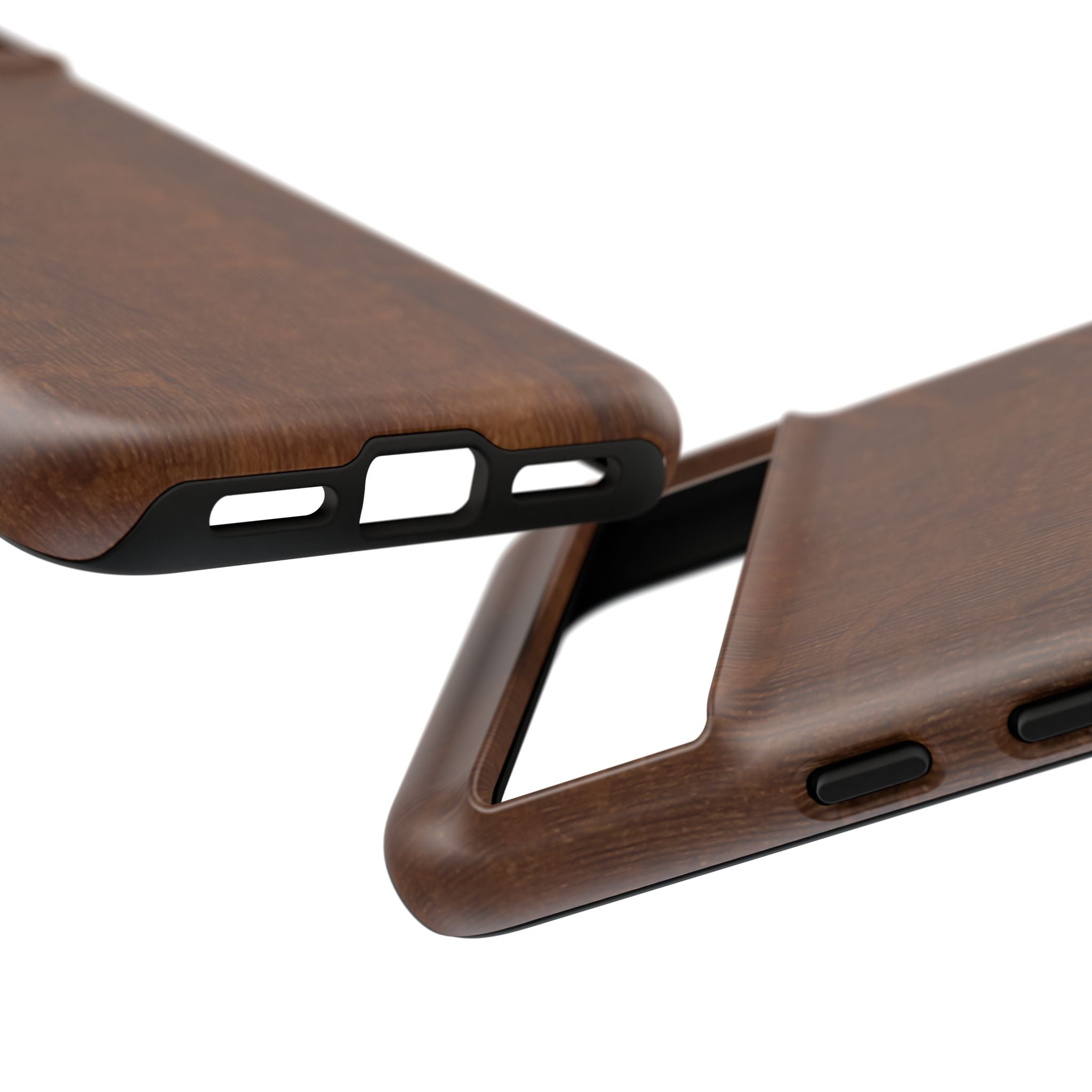 Phone case with 3D Wrap Unique Wood Grain Design - Tough and Durable in Glossy or Matte finish
