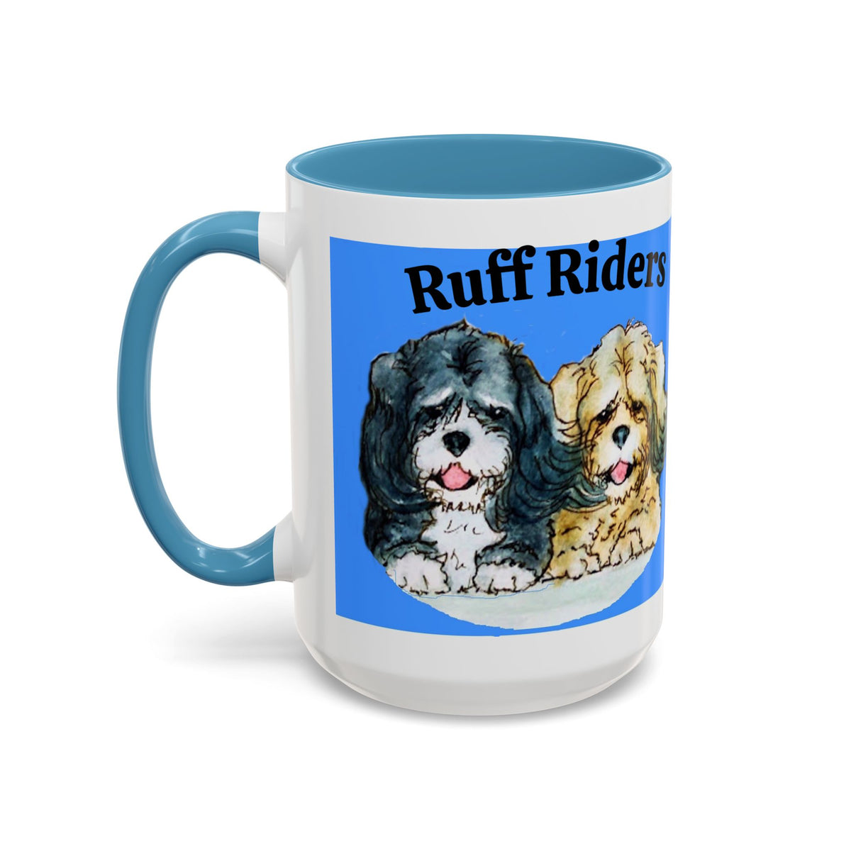Ruff Riders Coffee Mug — Cute Dog Lovers Accent Mug (11/15oz)