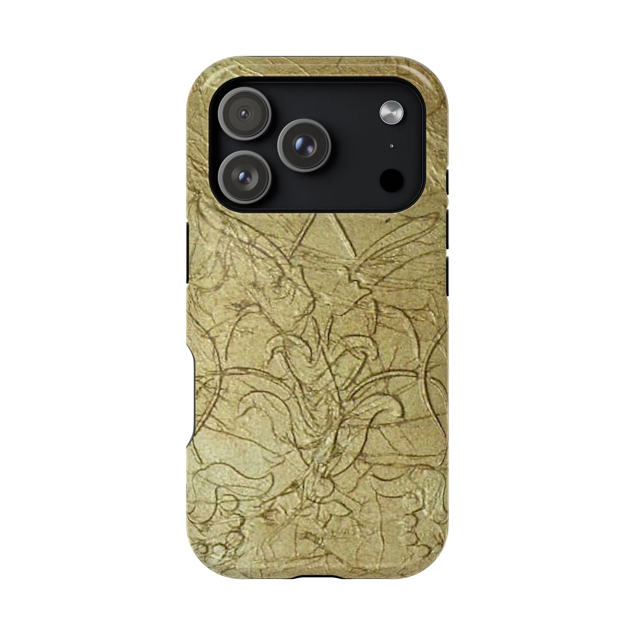 Phone Case - Magnetic Impact in Antique Gold Scroll