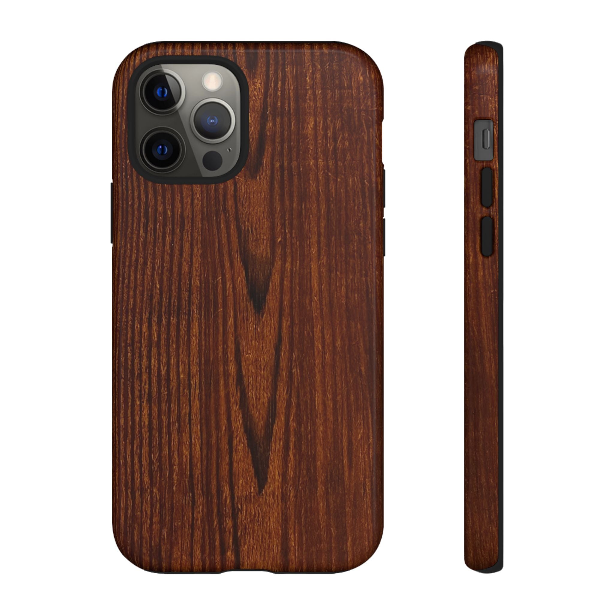 Phone Case in Fine Wood Grain Design with rustic, rugged good looks with toughness and durability for UV and impact resistance protection