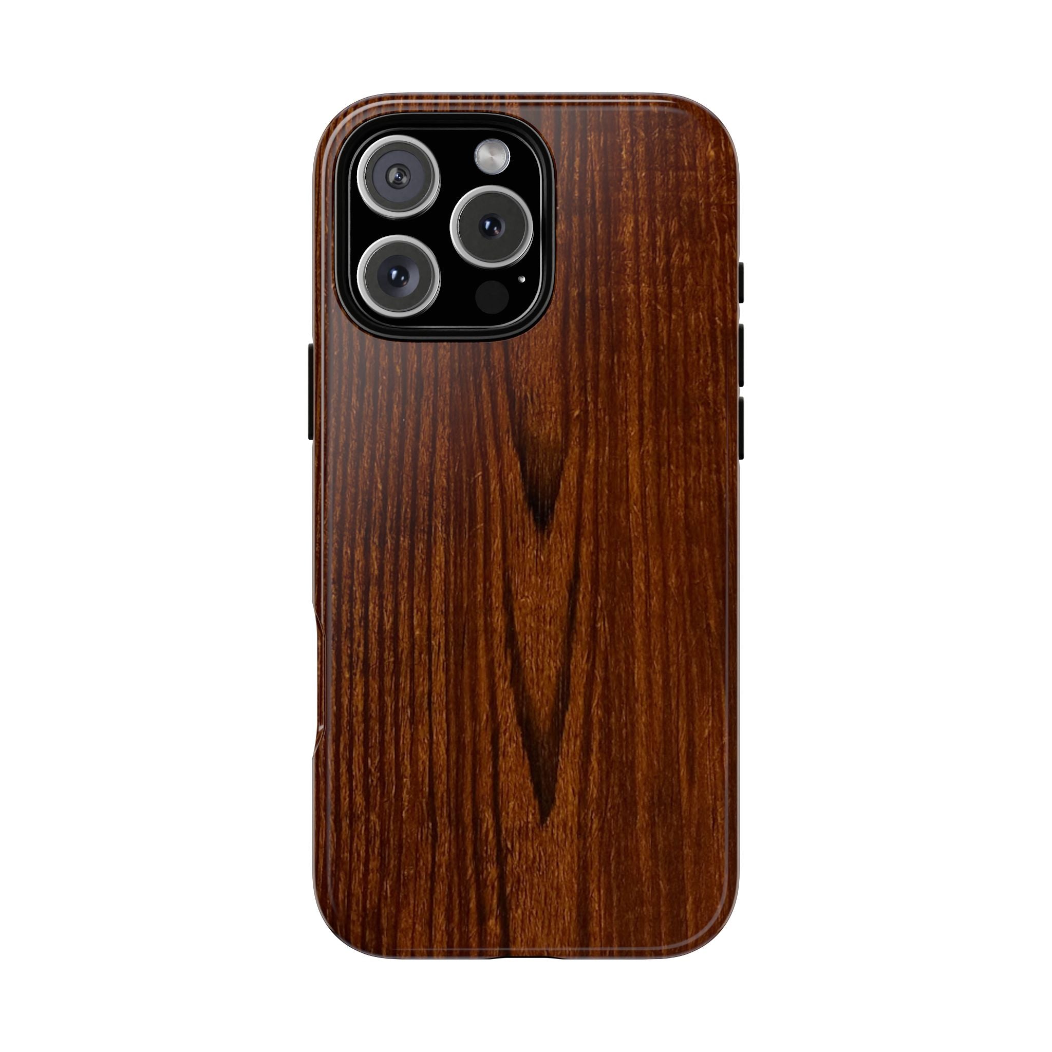 Phone Case in Fine Wood Grain Design with rustic, rugged good looks with toughness and durability for UV and impact resistance protection