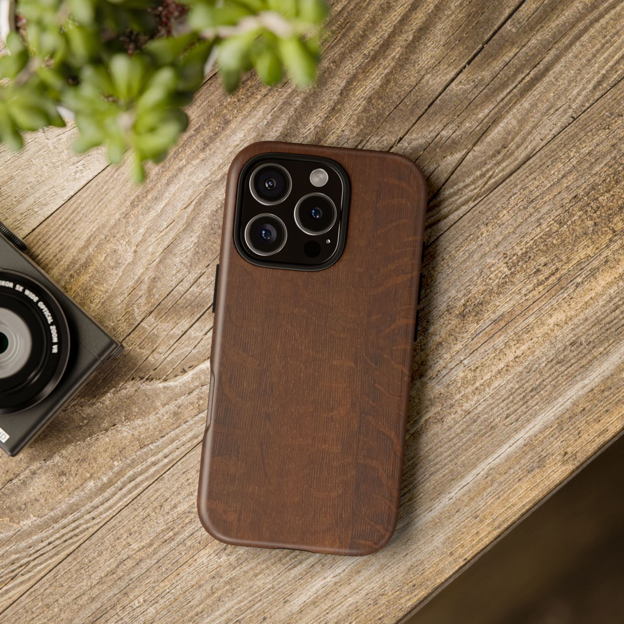 Phone case with 3D Wrap Unique Wood Grain Design - Tough and Durable in Glossy or Matte finish