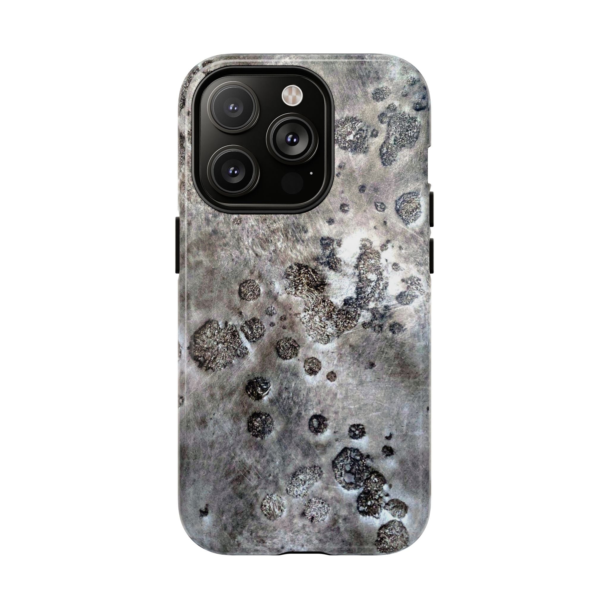 Magnetic iphone case with a Lunar Moon Rock Design is as tough as it looks with 2 layer shell compatible with MagSafe Accessories