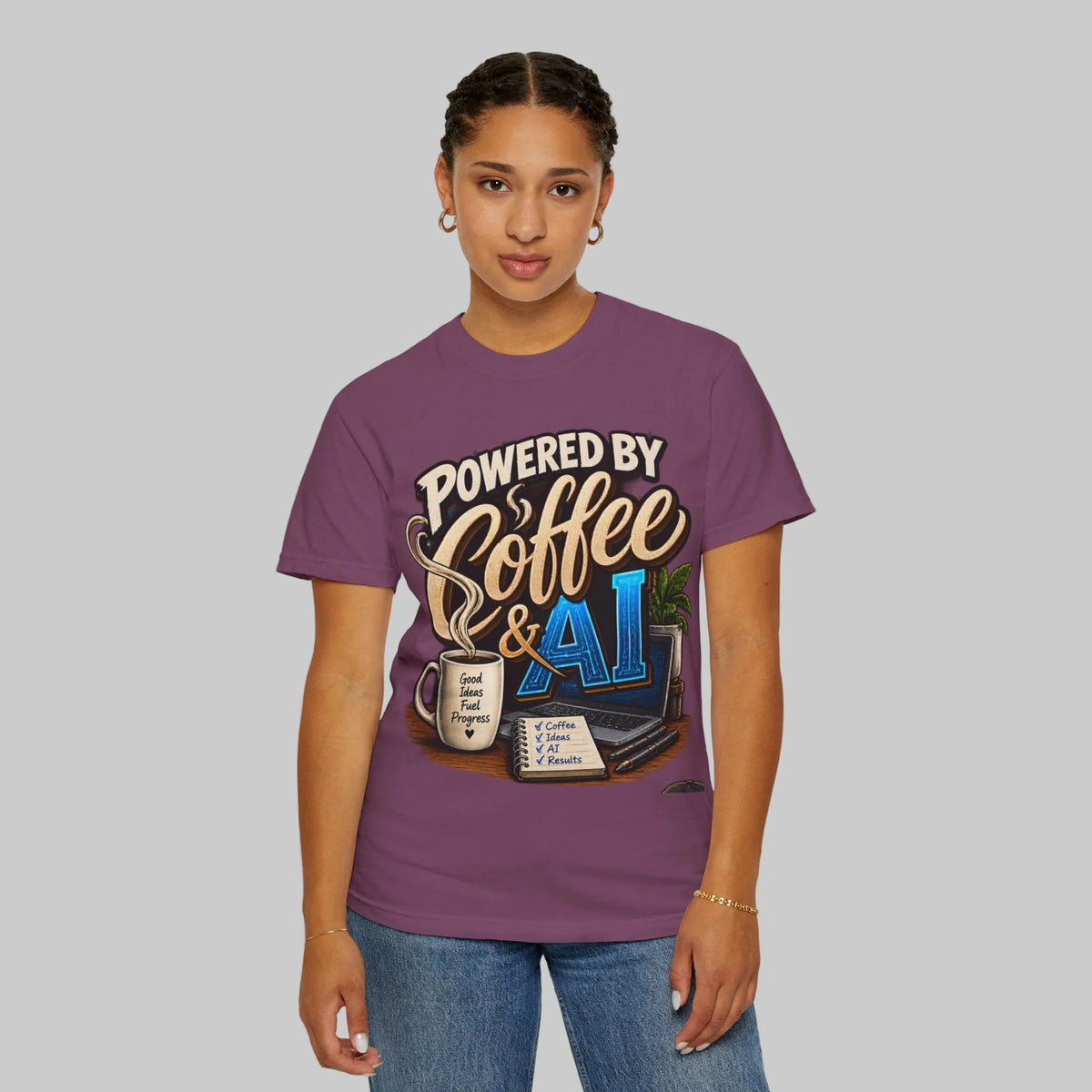 Powered by Coffee & AI T-Shirt