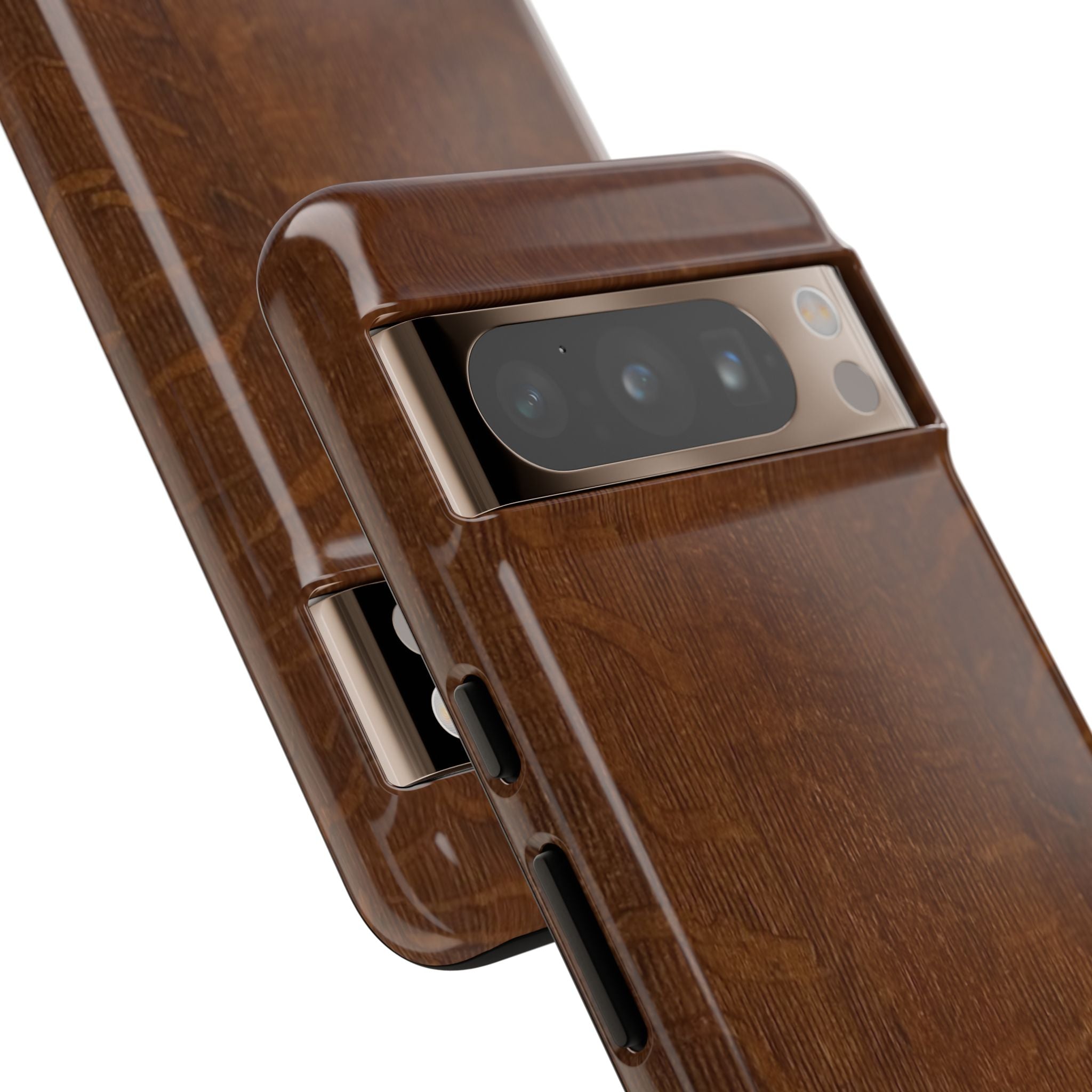Phone case with 3D Wrap Unique Wood Grain Design - Tough and Durable in Glossy or Matte finish