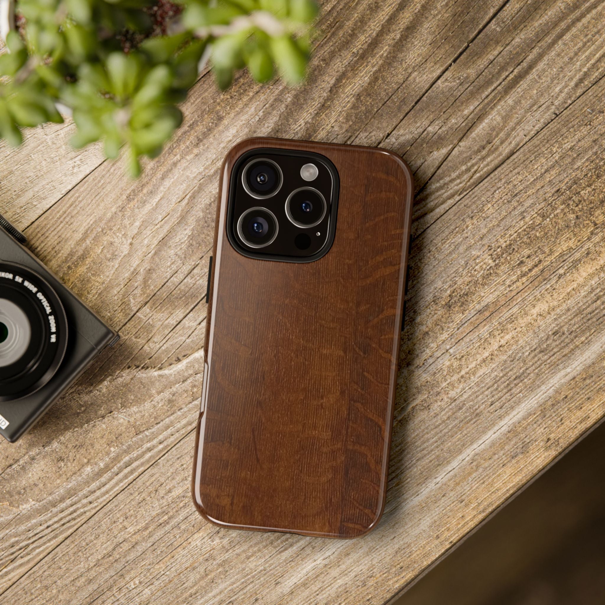 Phone case with 3D Wrap Unique Wood Grain Design - Tough and Durable in Glossy or Matte finish