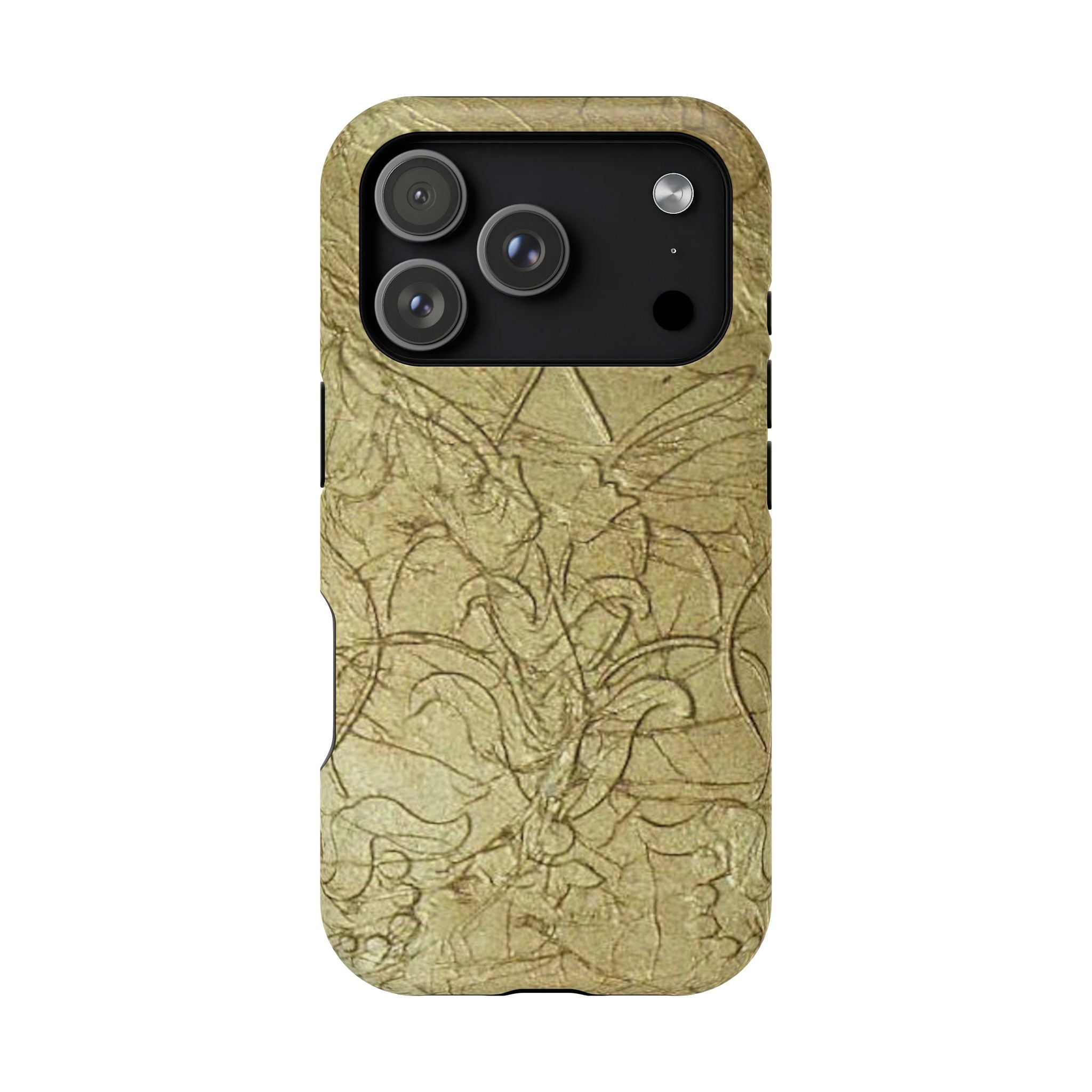 Phone Case - Magnetic Impact in Antique Gold Scroll