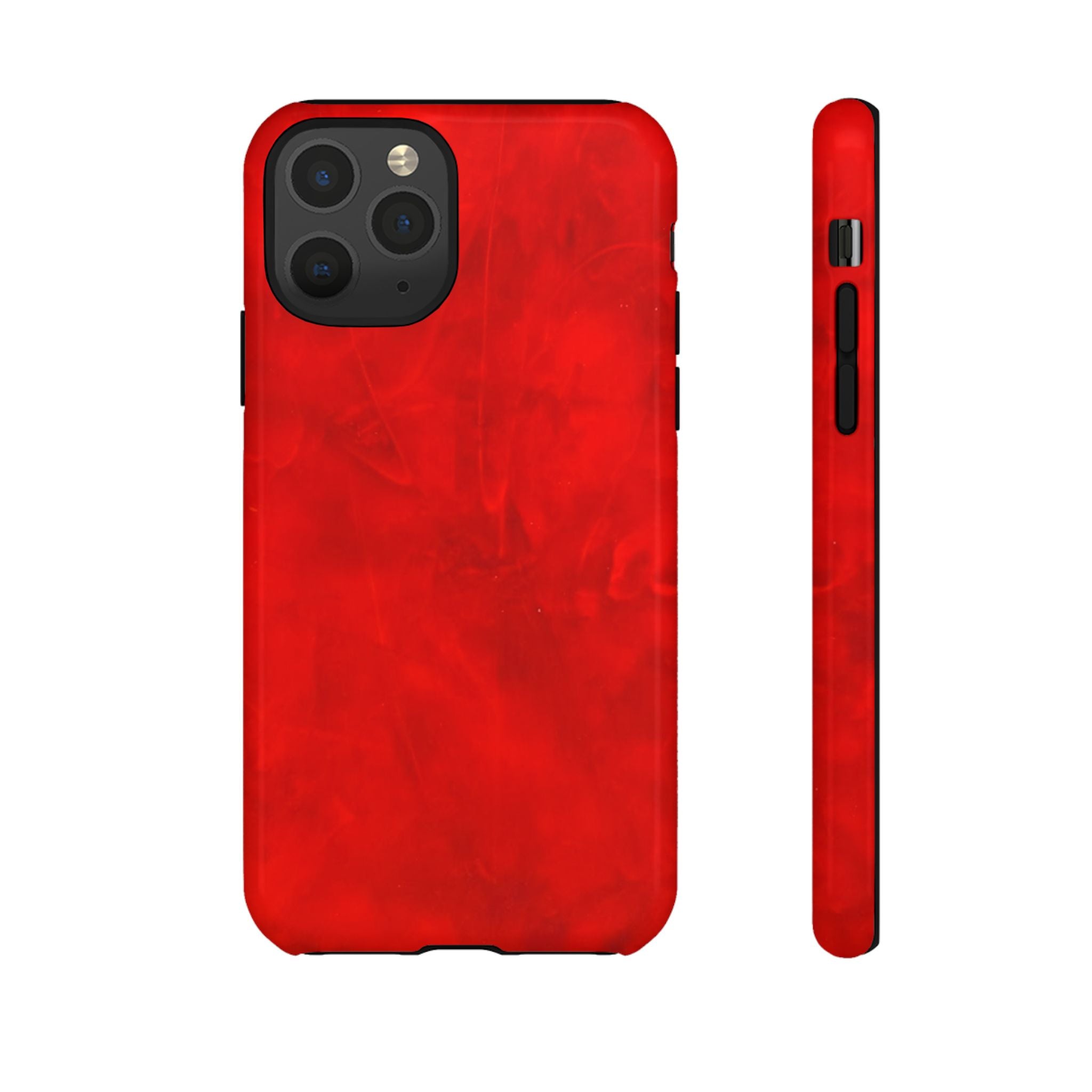 Phone Case in Hot Red Leather-like Design with Dual Layer for Shock Impact and UV Protection