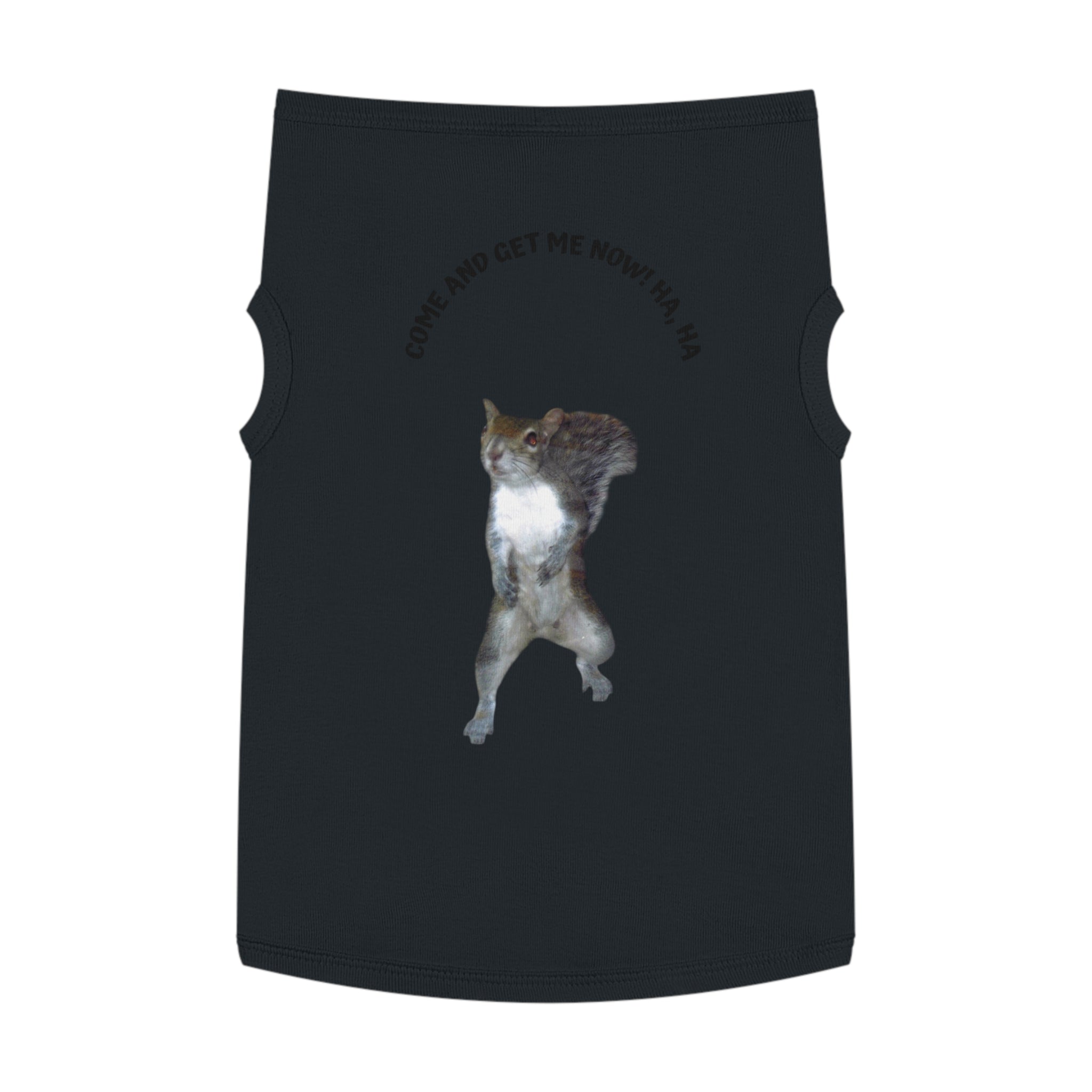 Pet Tank Top — Playful Squirrel Graphic Pup Tank in durable combed cotton by Studio Blitz