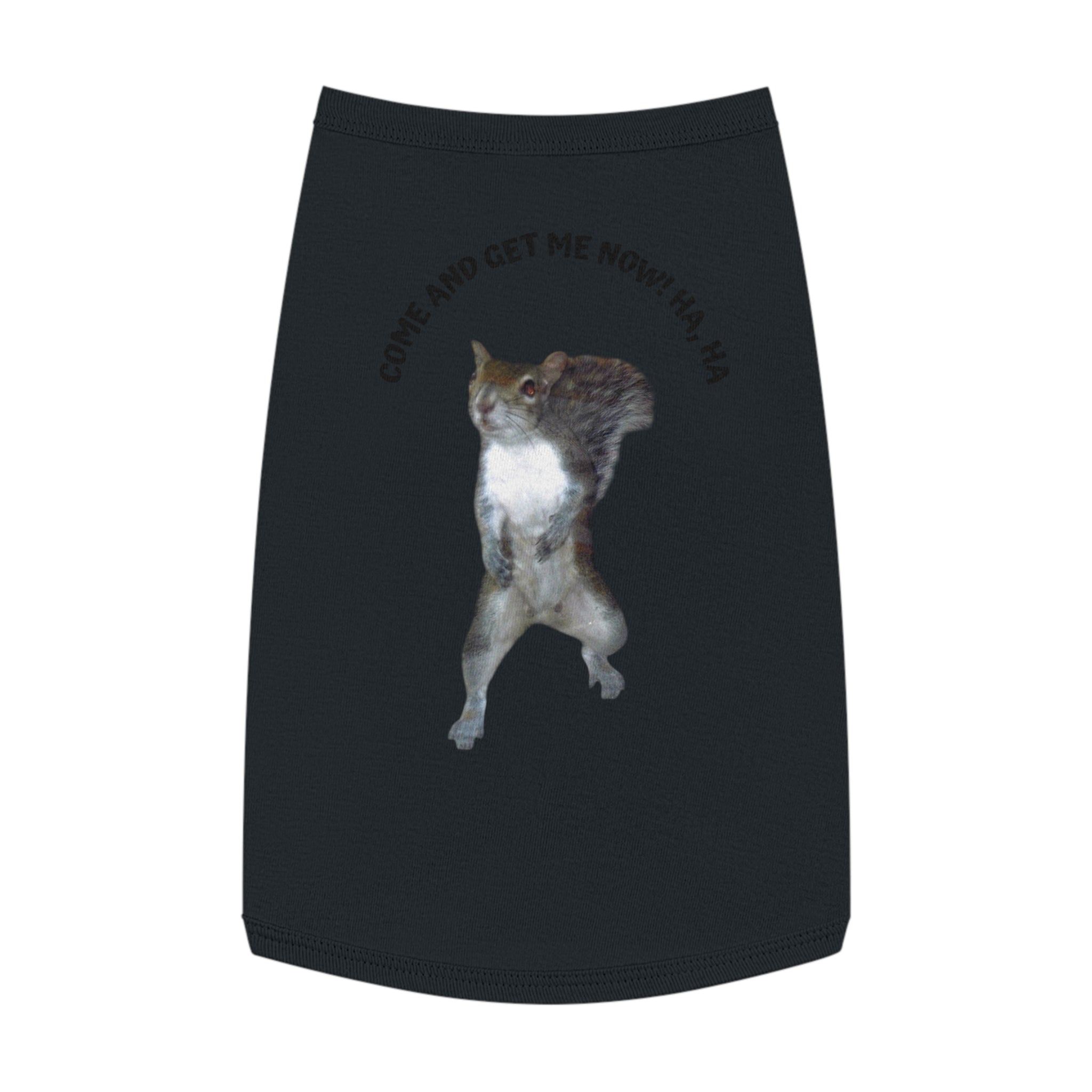 Pet Tank Top — Playful Squirrel Graphic Pup Tank in durable combed cotton by Studio Blitz