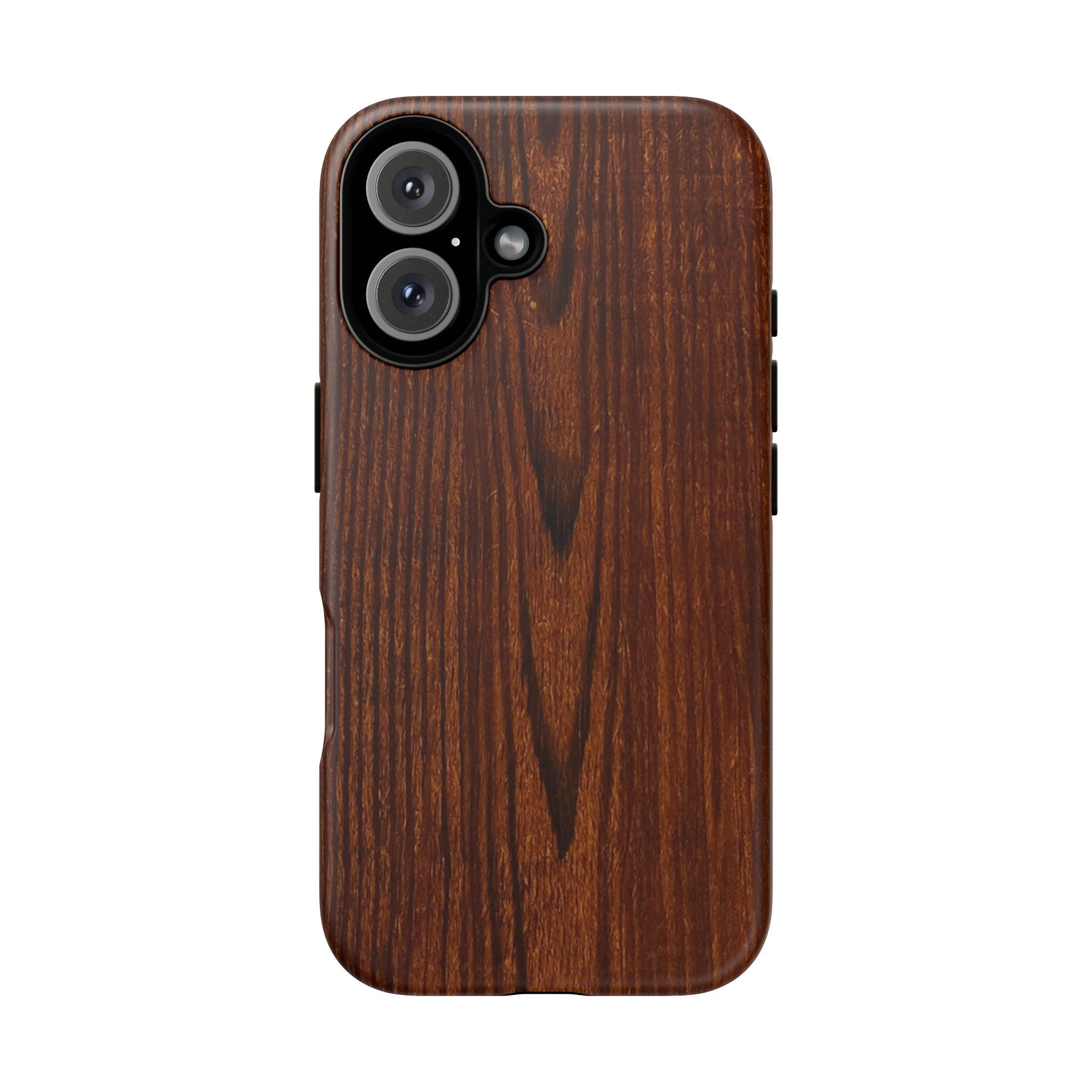 Phone Case in Fine Wood Grain Design with rustic, rugged good looks with toughness and durability for UV and impact resistance protection