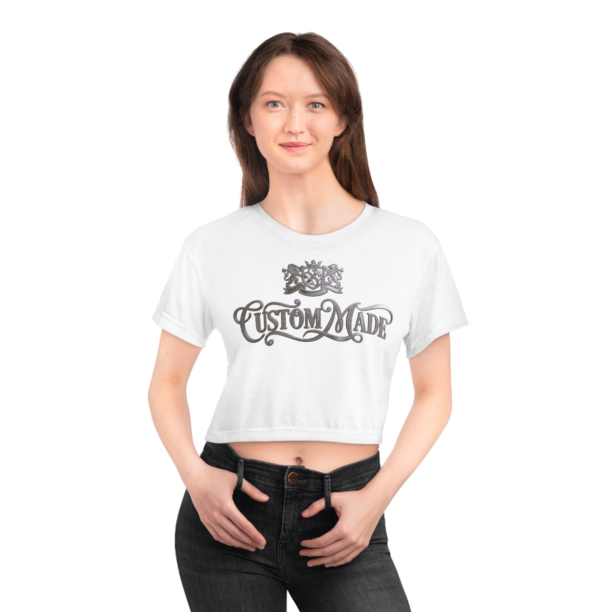 Custom Made/Crest Graphic Crop Tee