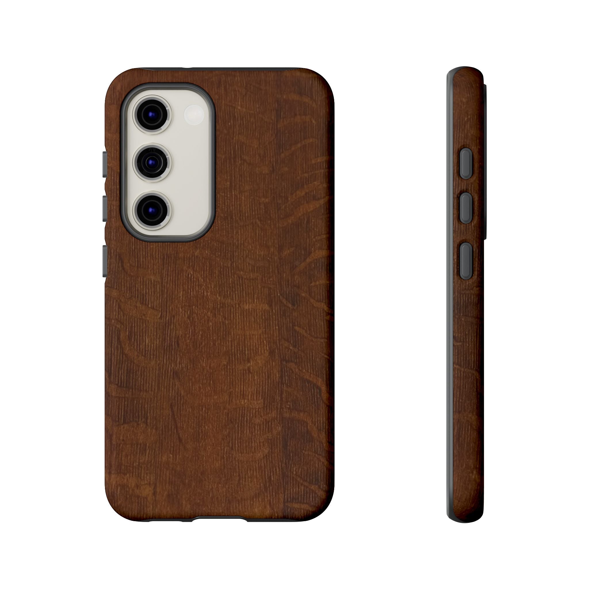 Phone case with 3D Wrap Unique Wood Grain Design - Tough and Durable in Glossy or Matte finish