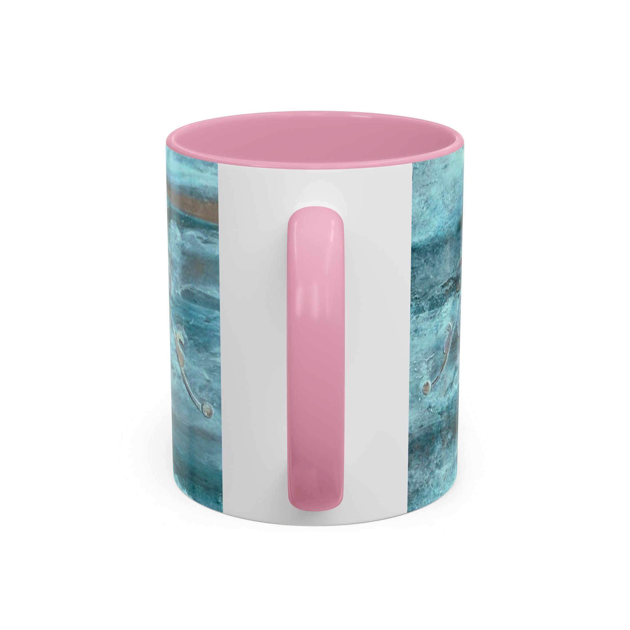 Mugs - Artistically painted with scrolled design 15oz & 11oz by Studio Blitz