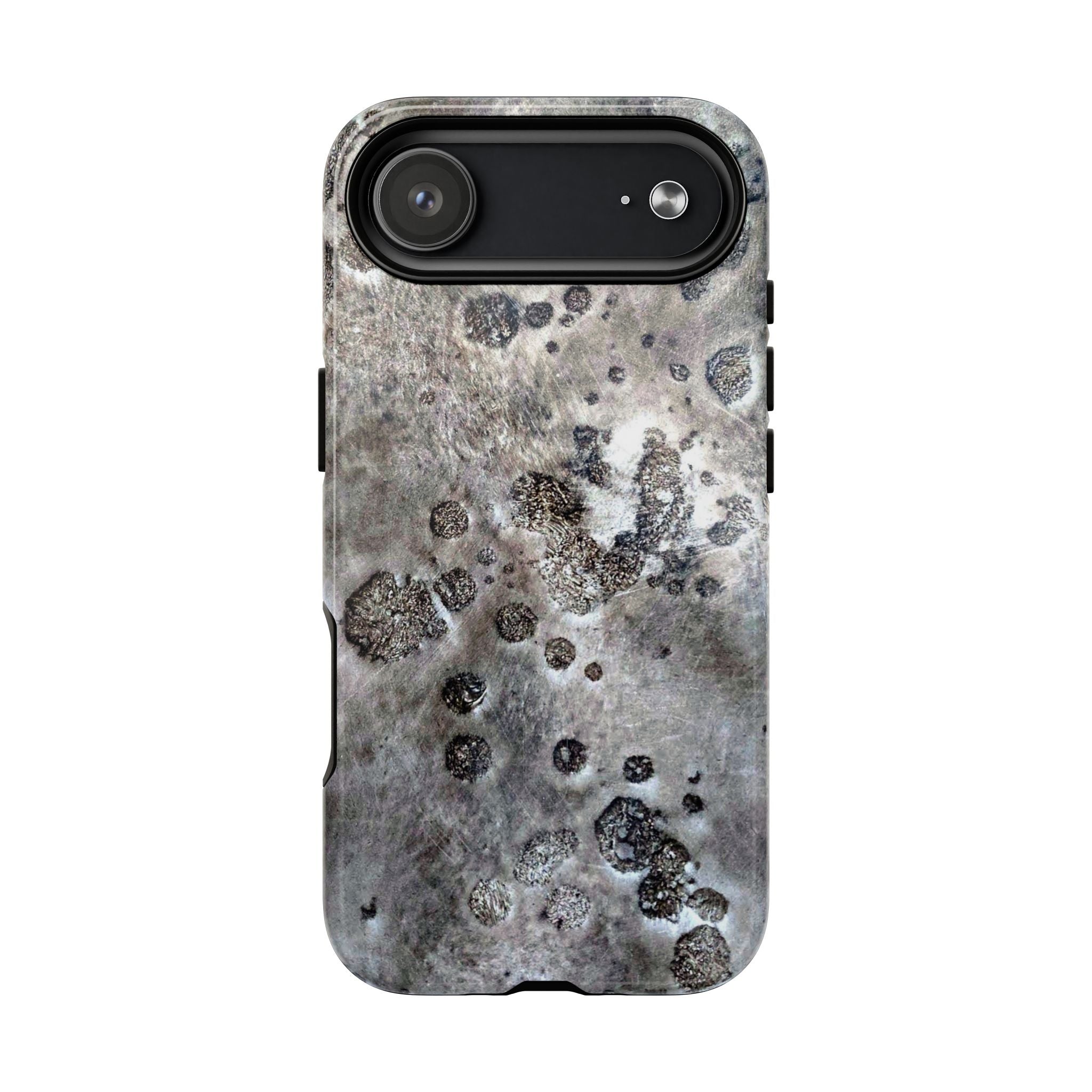 Magnetic iphone case with a Lunar Moon Rock Design is as tough as it looks with 2 layer shell compatible with MagSafe Accessories