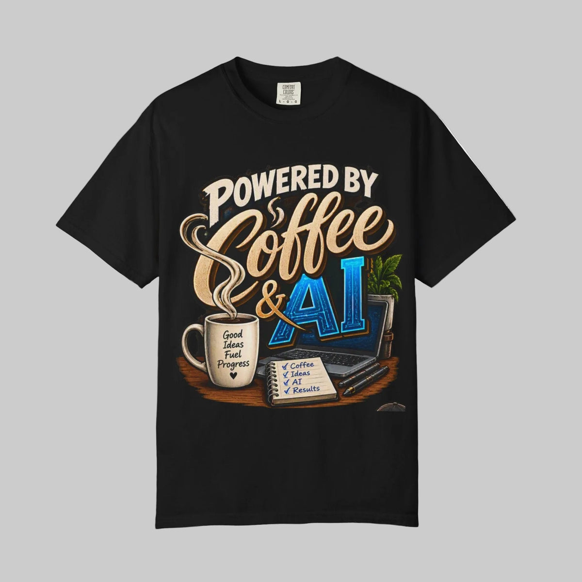Powered by Coffee & AI T-Shirt