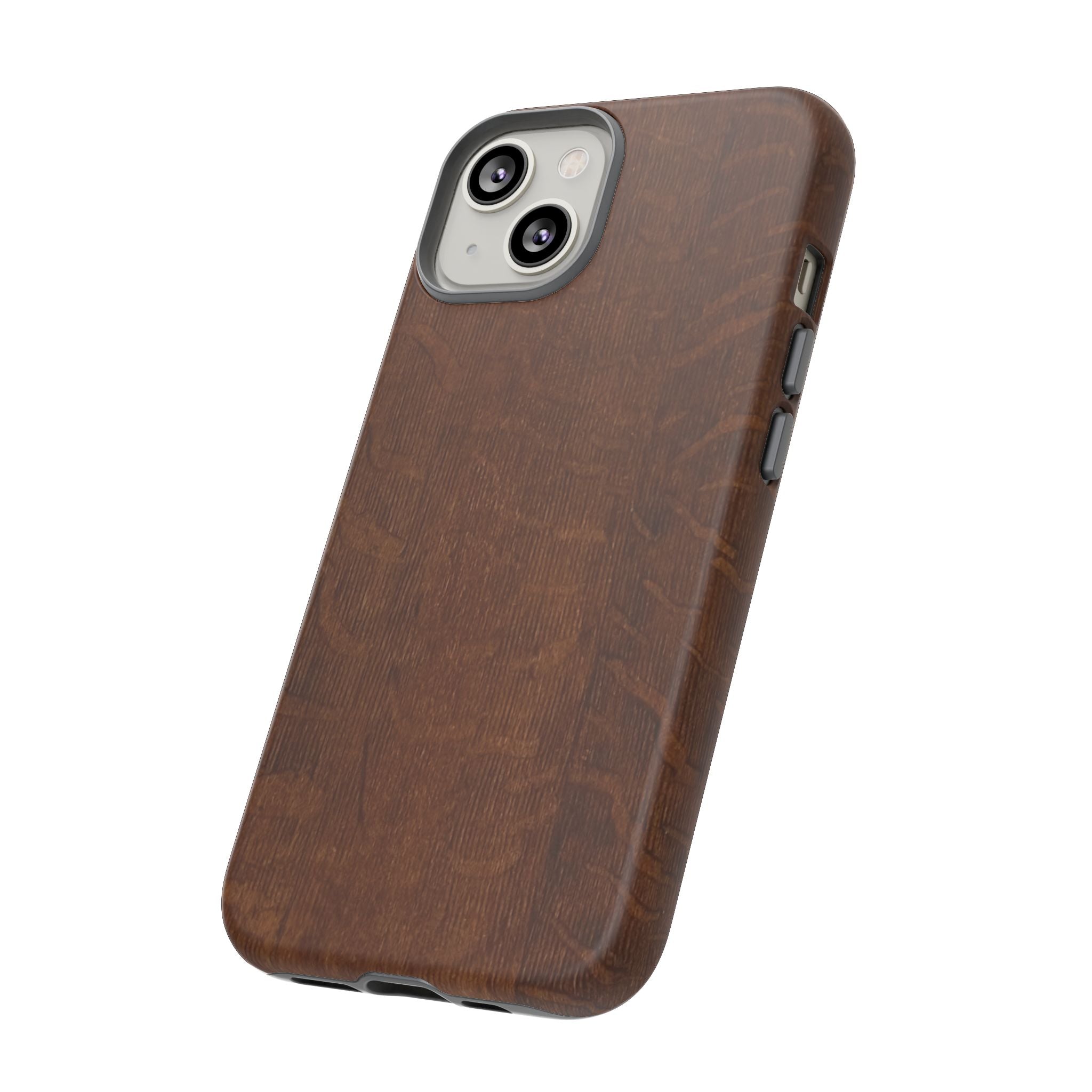Phone case with 3D Wrap Unique Wood Grain Design - Tough and Durable in Glossy or Matte finish