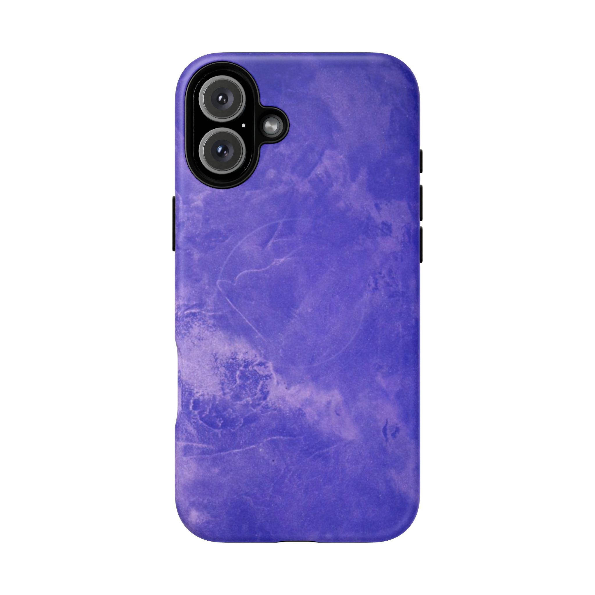 Magnetic iphone case in Blue abstract design with dual layers for toughness and  compatible with MagSafe Accessories