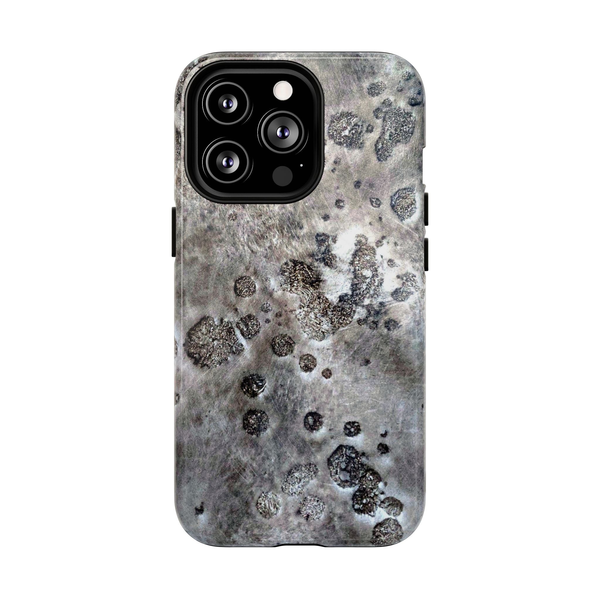 Magnetic iphone case with a Lunar Moon Rock Design is as tough as it looks with 2 layer shell compatible with MagSafe Accessories