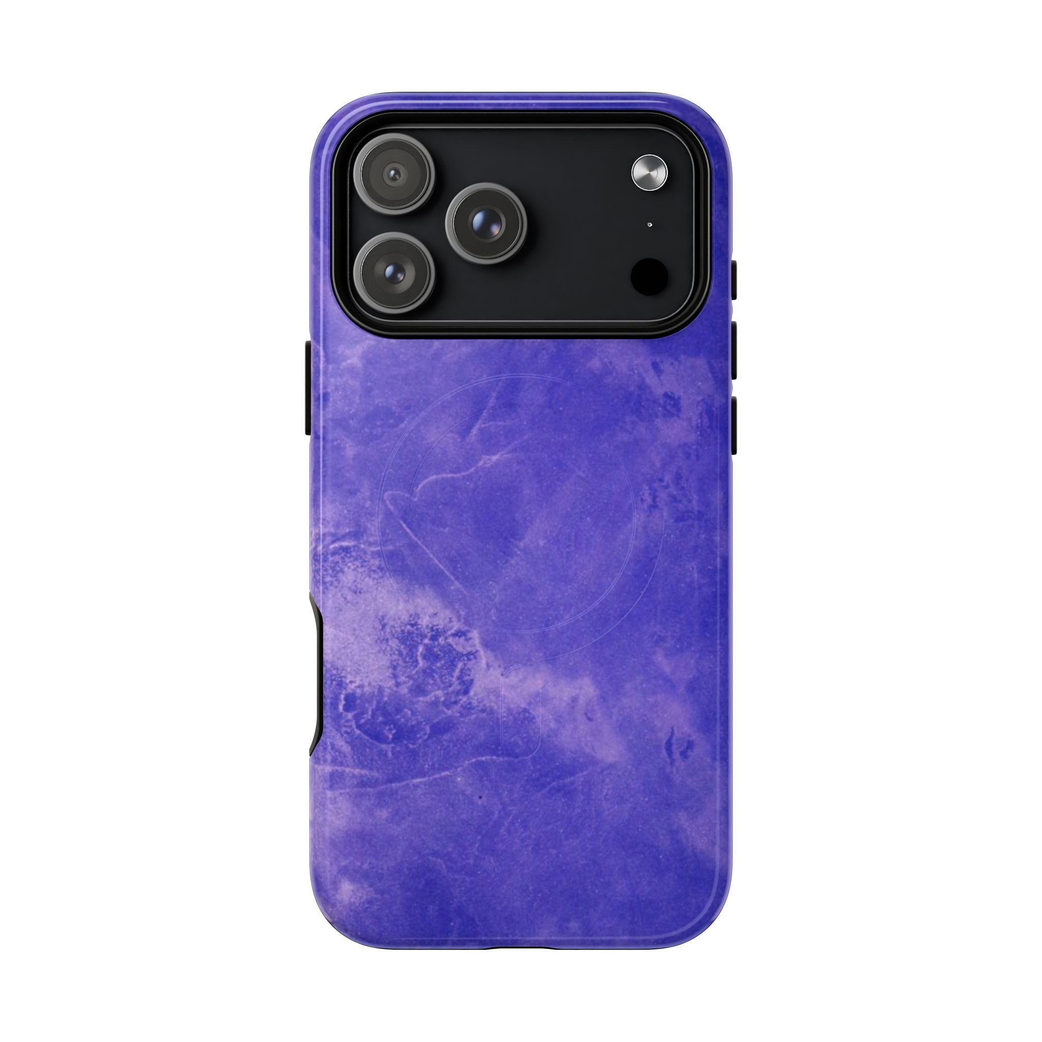 Magnetic iphone case in Blue abstract design with dual layers for toughness and  compatible with MagSafe Accessories
