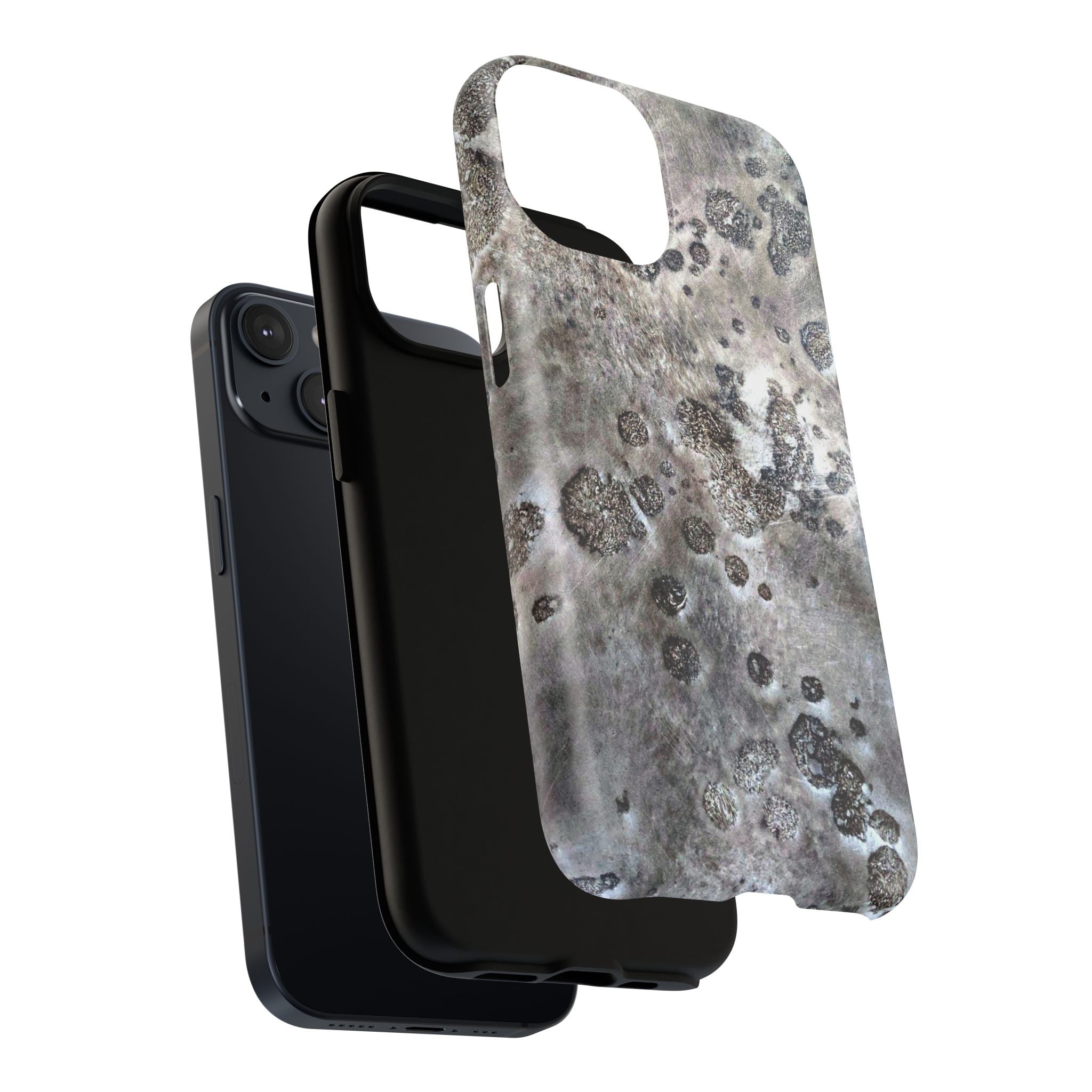 Magnetic iphone case with a Lunar Moon Rock Design is as tough as it looks with 2 layer shell compatible with MagSafe Accessories