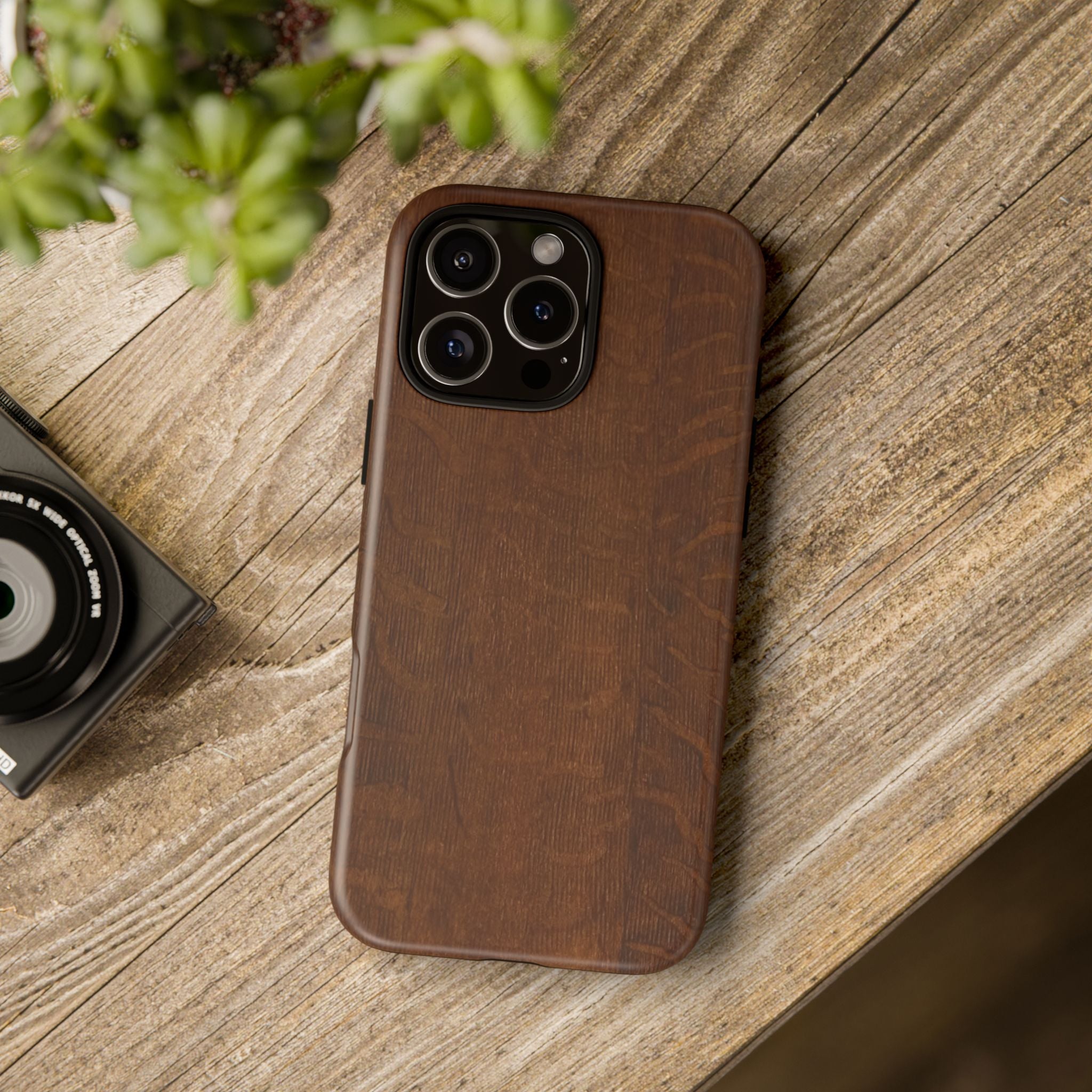 Phone case with 3D Wrap Unique Wood Grain Design - Tough and Durable in Glossy or Matte finish