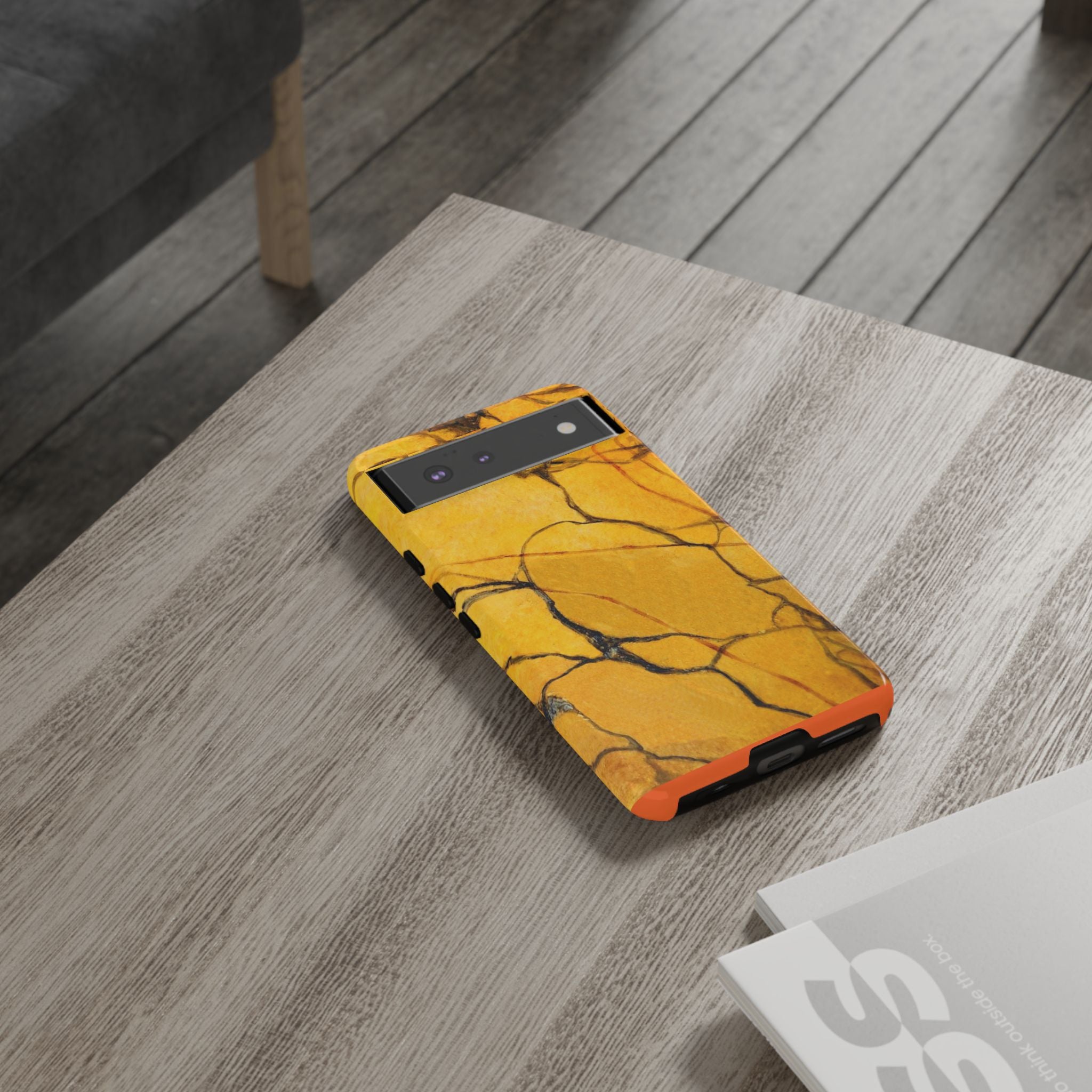 phone case in eye catching gold marble design in glossy or matte finish with silicone lining and hard shell for impact and UV resistance