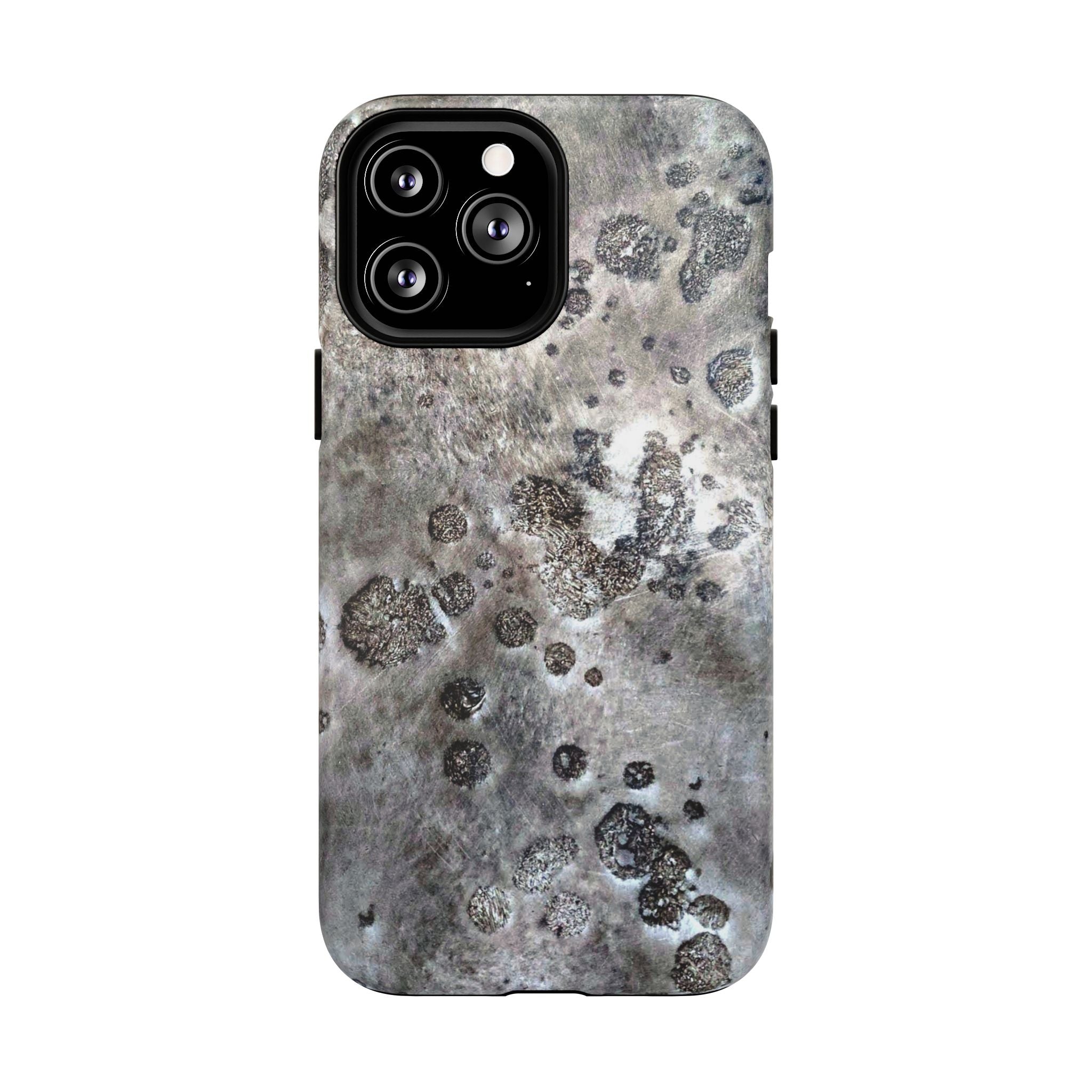 Magnetic iphone case with a Lunar Moon Rock Design is as tough as it looks with 2 layer shell compatible with MagSafe Accessories