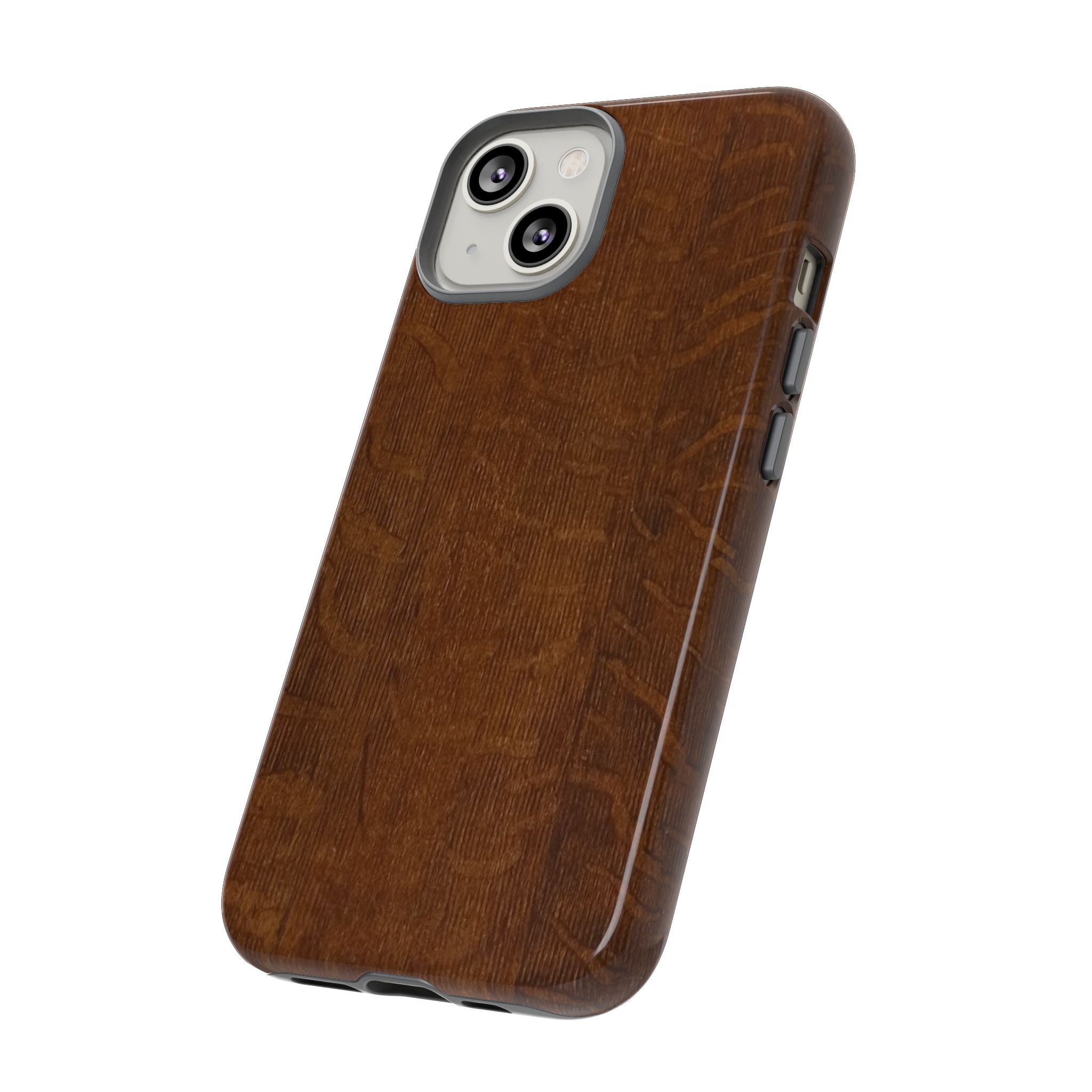 Phone case with 3D Wrap Unique Wood Grain Design - Tough and Durable in Glossy or Matte finish