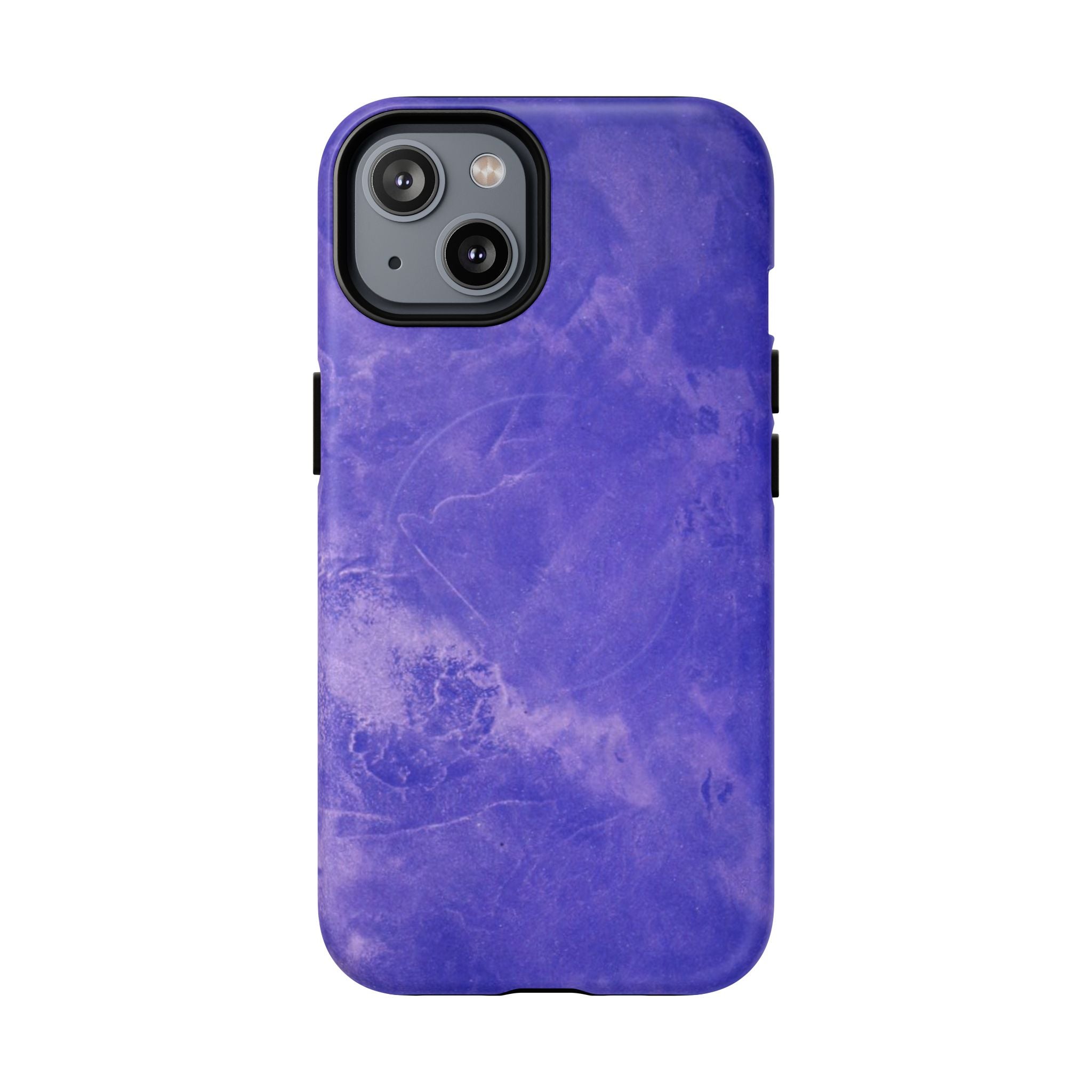 Magnetic iphone case in Blue abstract design with dual layers for toughness and  compatible with MagSafe Accessories