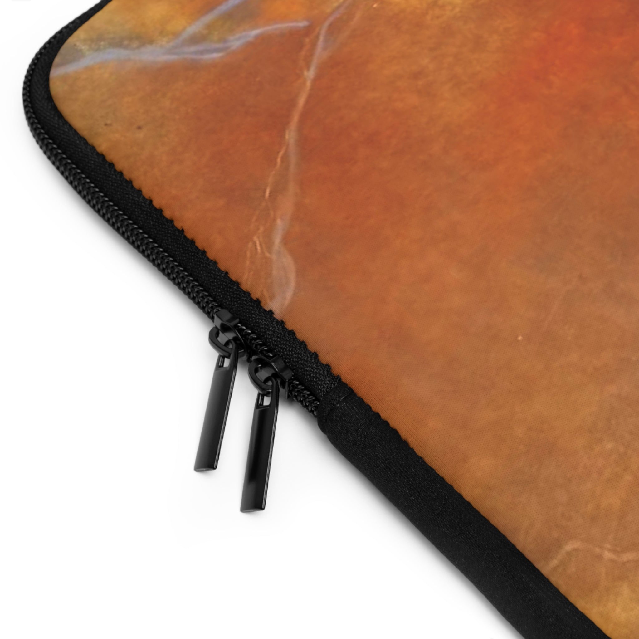Laptop Sleeve in Stylish Red/Orange Marble Design