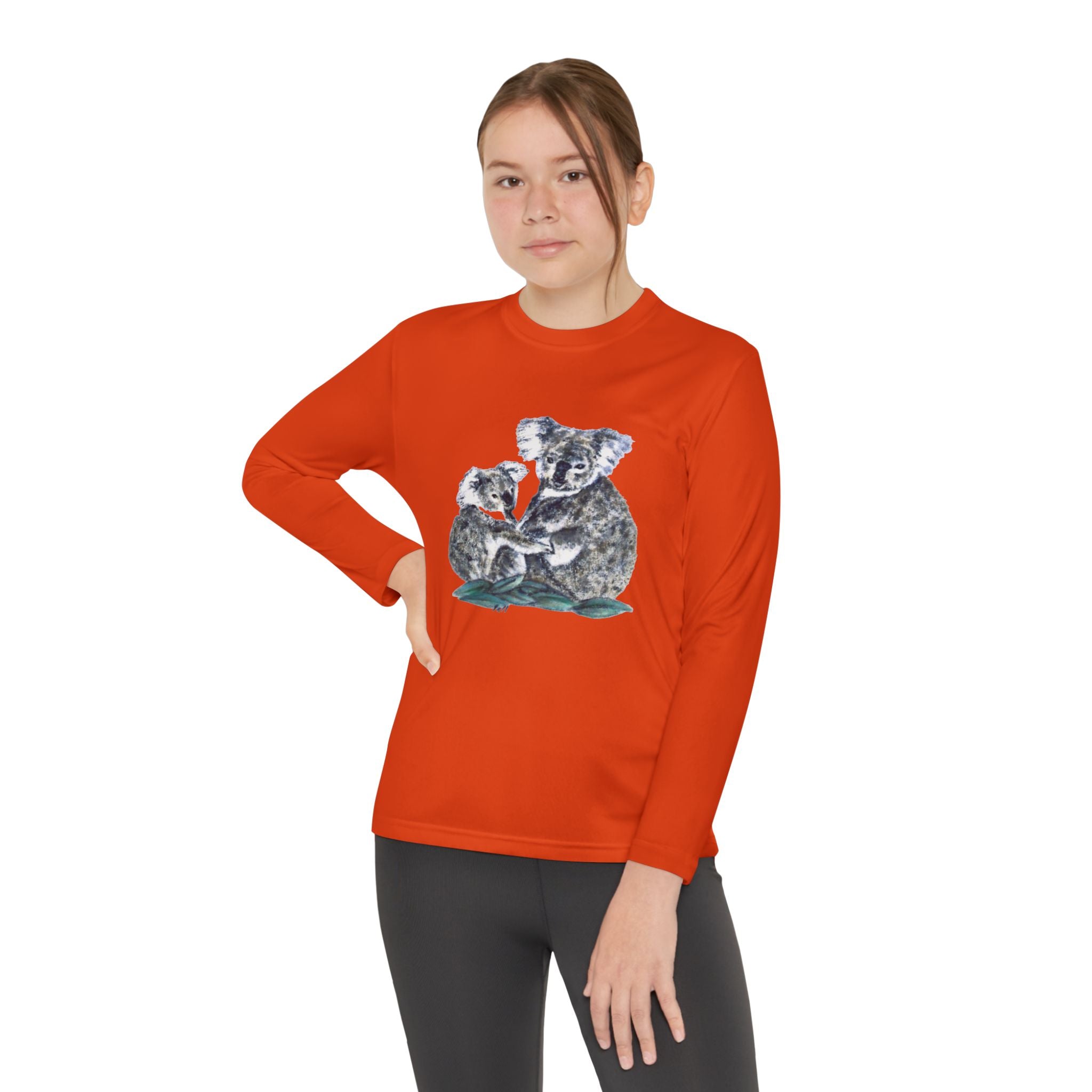 Youth Long Sleeve Tee Koala and Turtle Design
