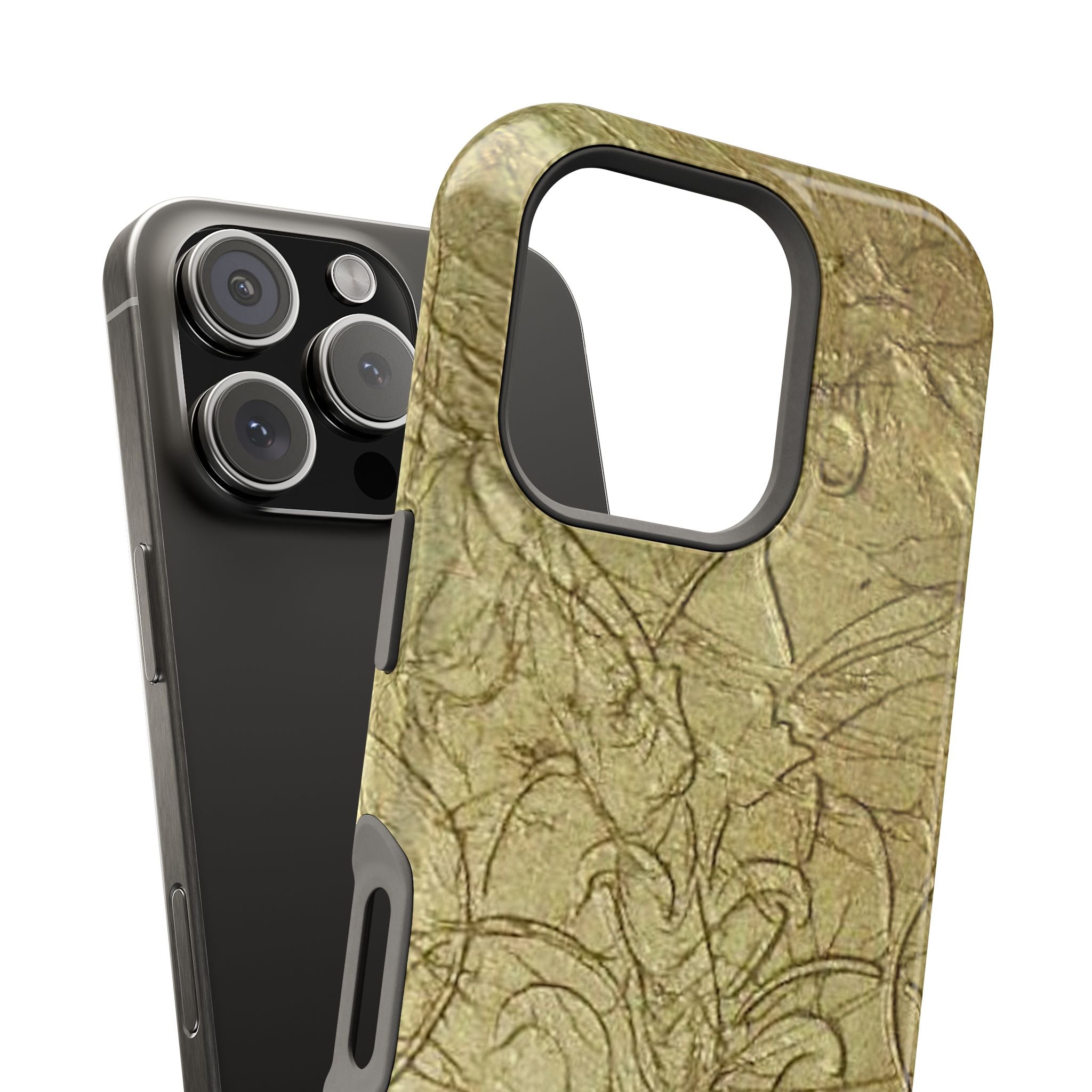 Phone Case - Magnetic Impact in Antique Gold Scroll