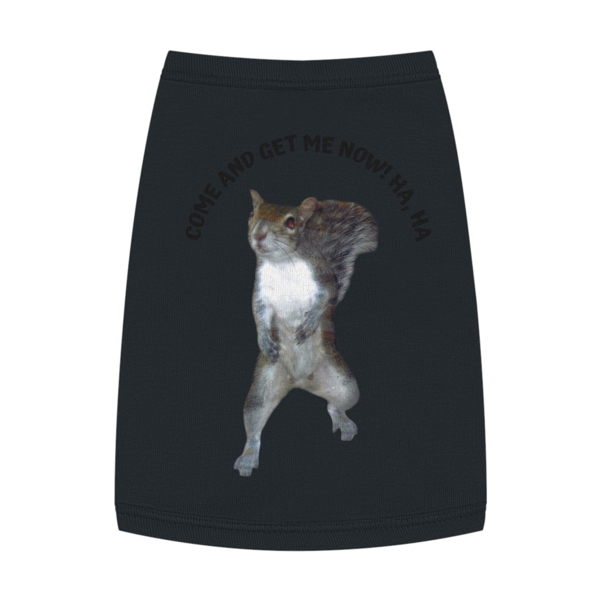 Pet Tank Top — Playful Squirrel Graphic Pup Tank in durable combed cotton by Studio Blitz