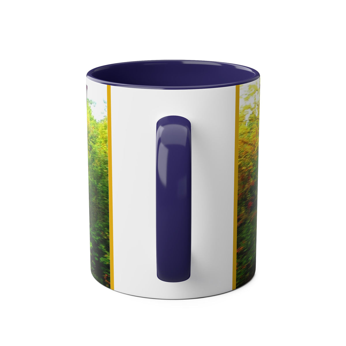 Autumn Vibes Two-Tone Coffee Mug with Vibrant Fall Colors, 11oz