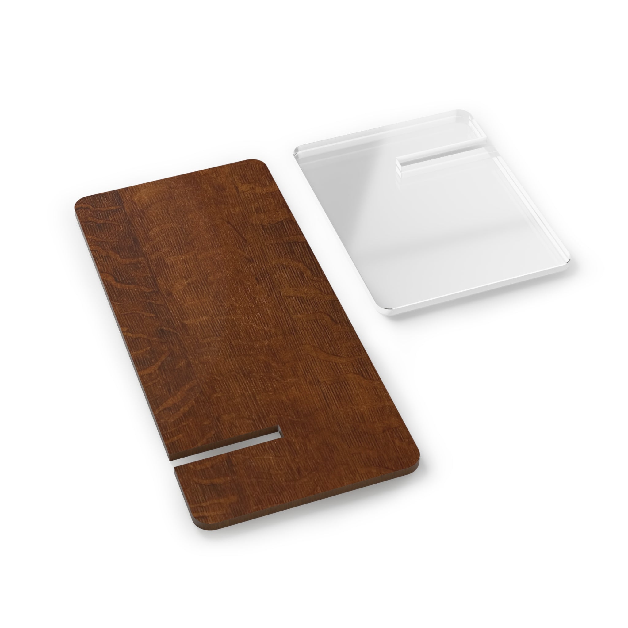 Phone Stand - Natural Wood Grain Design
