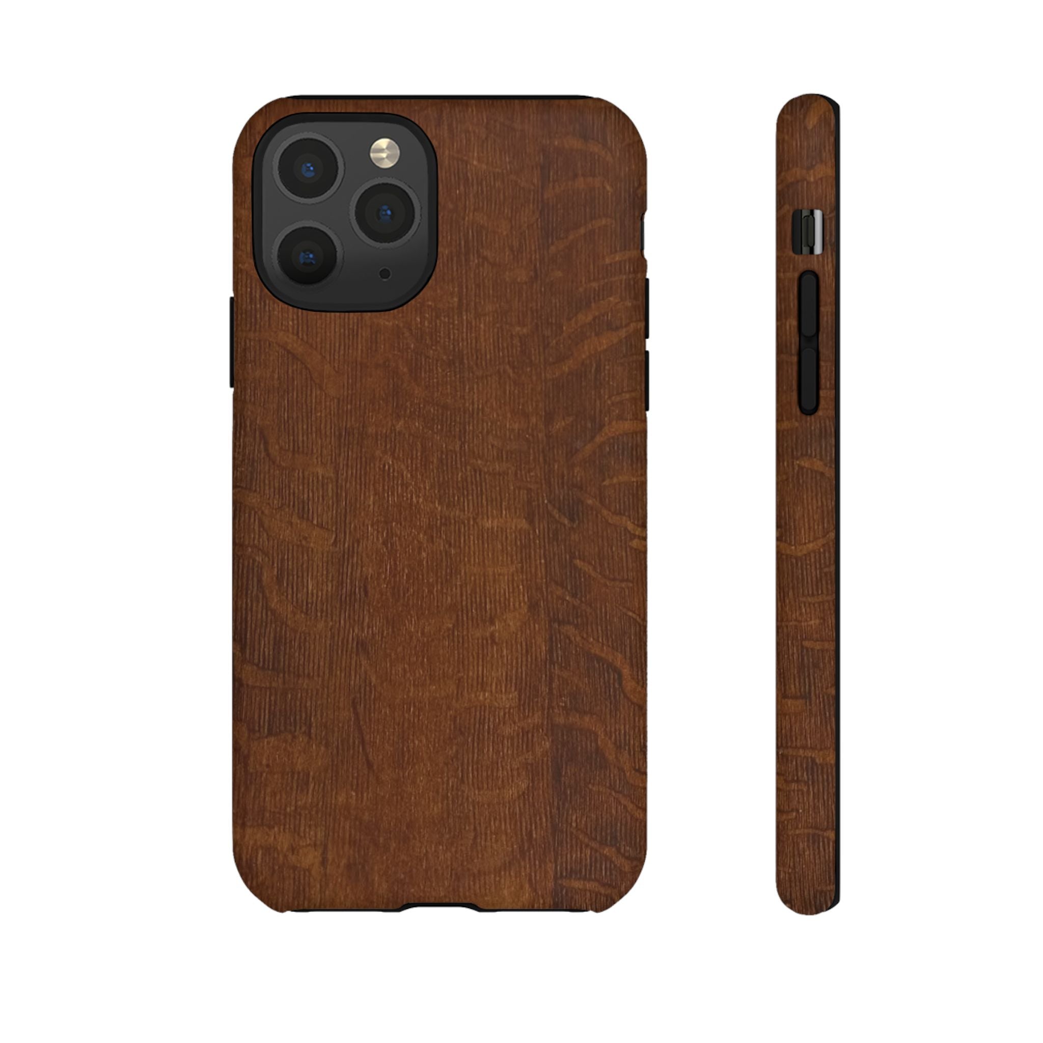 Phone case with 3D Wrap Unique Wood Grain Design - Tough and Durable in Glossy or Matte finish