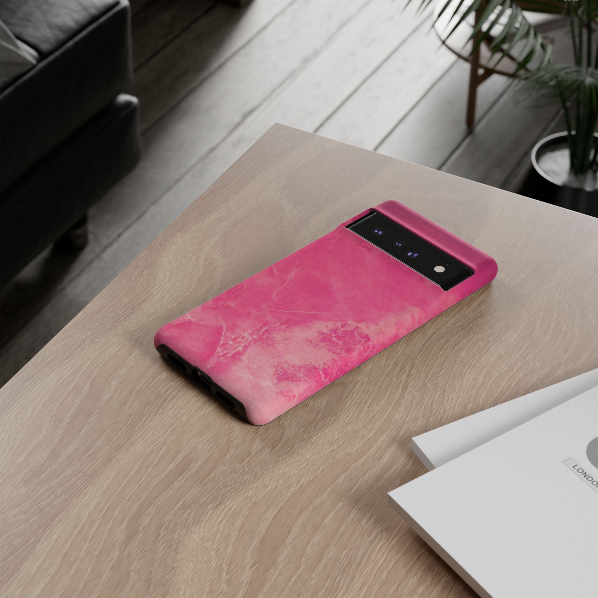 Phone Case - Pink Abstract Art Design - durable & stylish