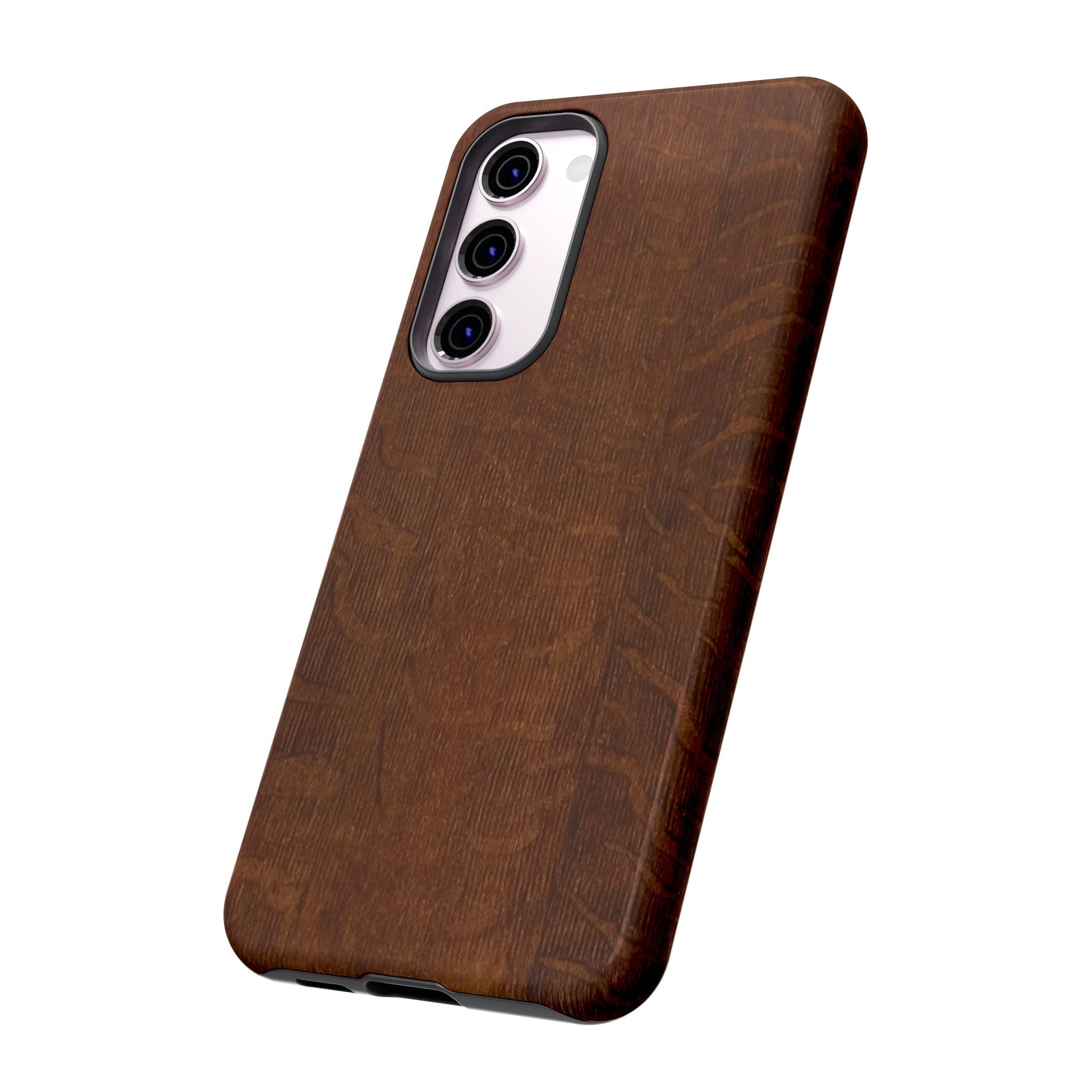 Phone case with 3D Wrap Unique Wood Grain Design - Tough and Durable in Glossy or Matte finish