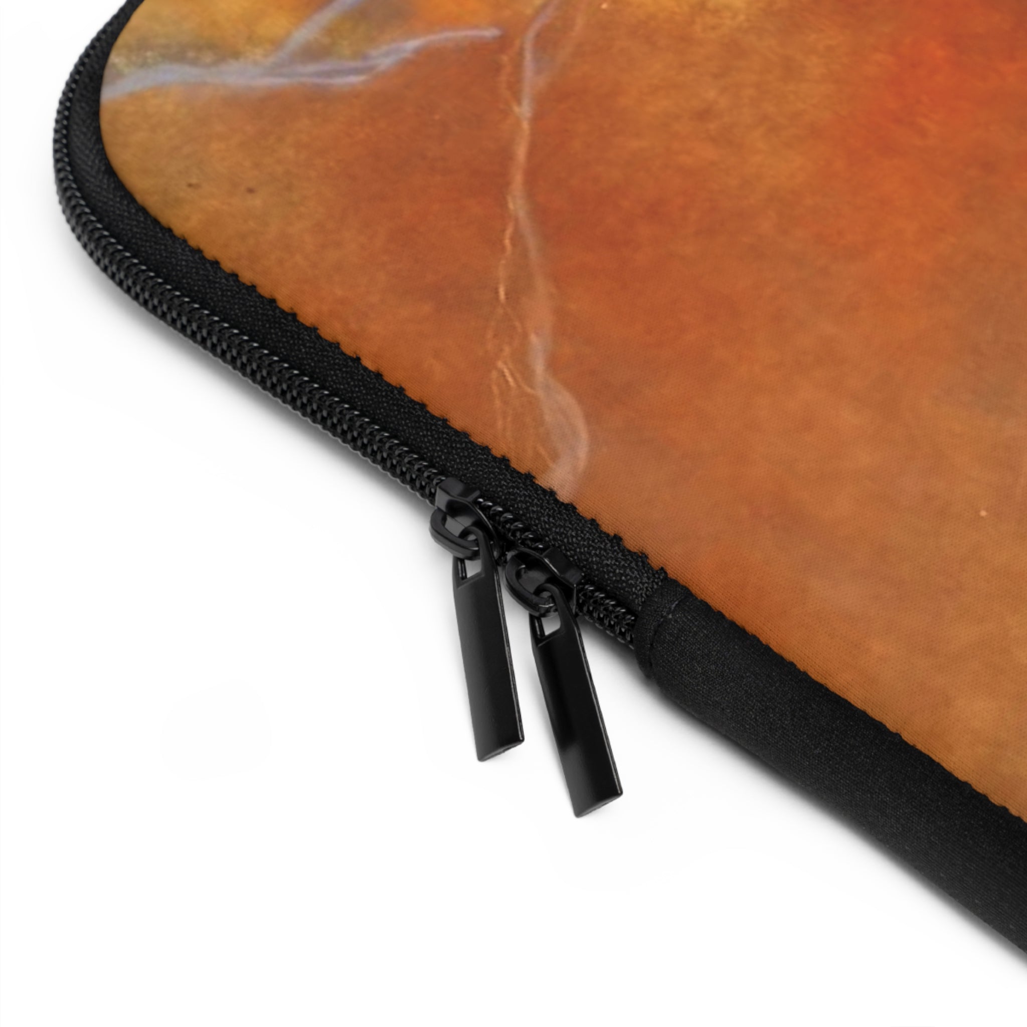Laptop Sleeve in Stylish Red/Orange Marble Design