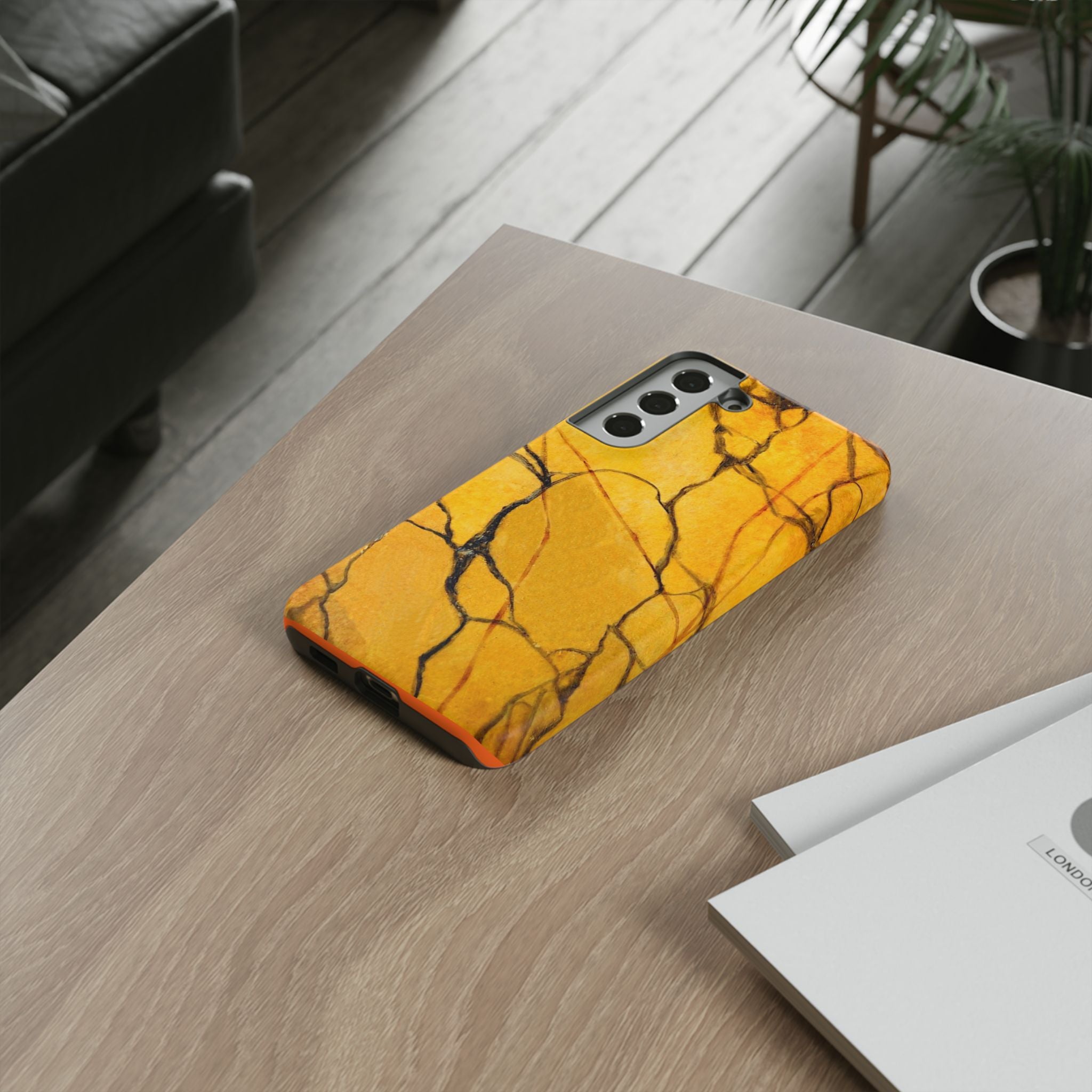 Phone Case - Sexy Gold Marble Design with Tough Protective Cover