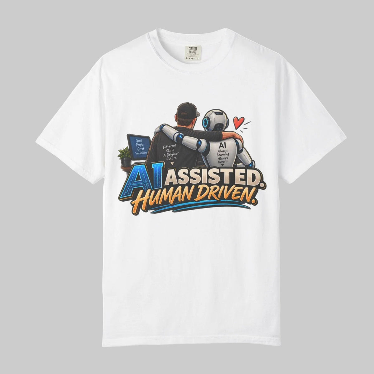 AI Assisted Human Driven Graphic T-Shirt