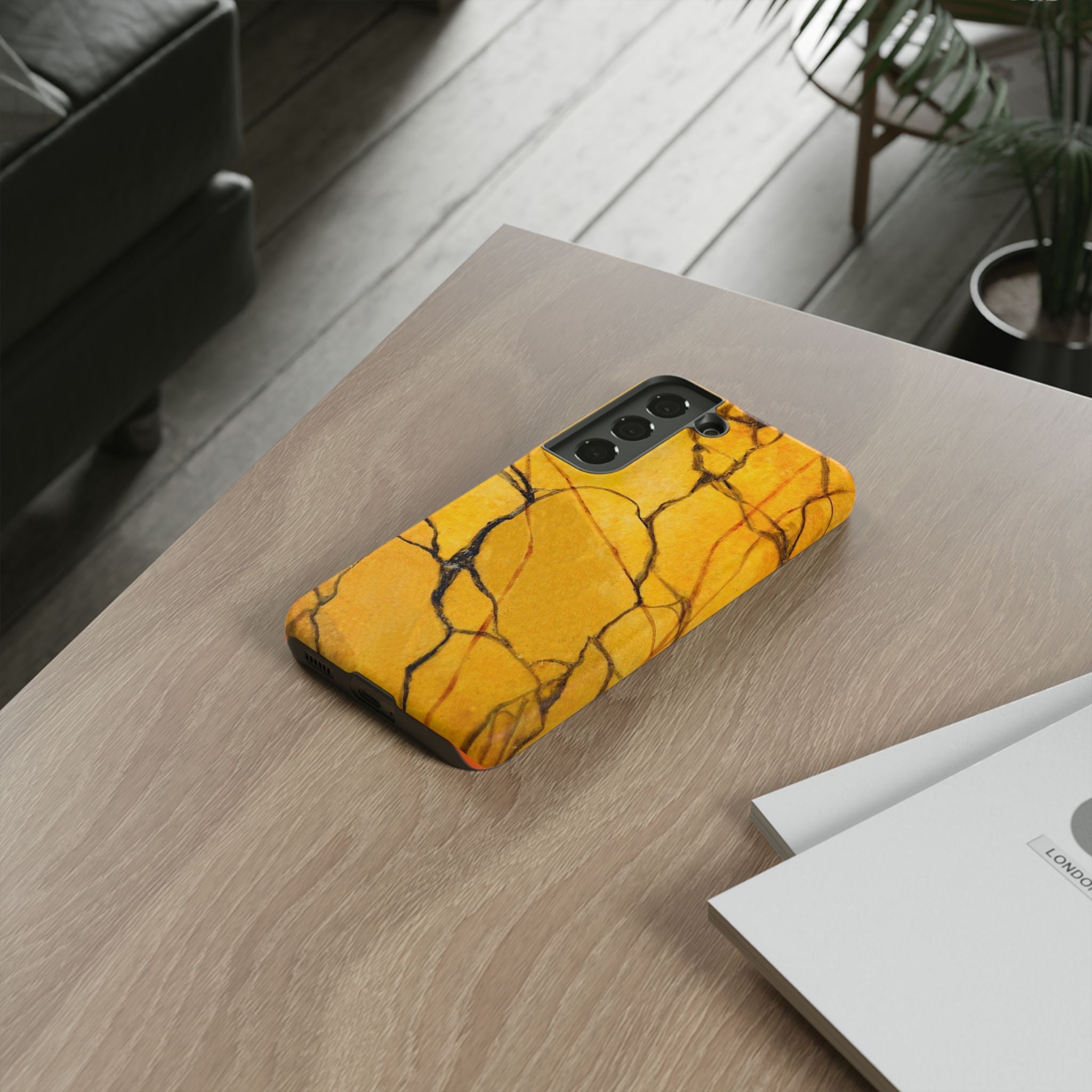 Phone Case - Sexy Gold Marble Design with Tough Protective Cover