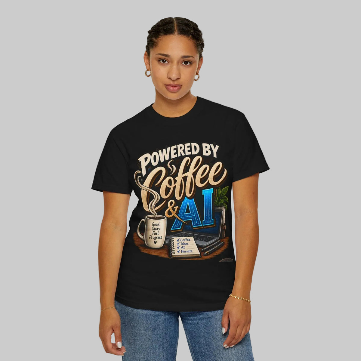 Powered by Coffee & AI T-Shirt