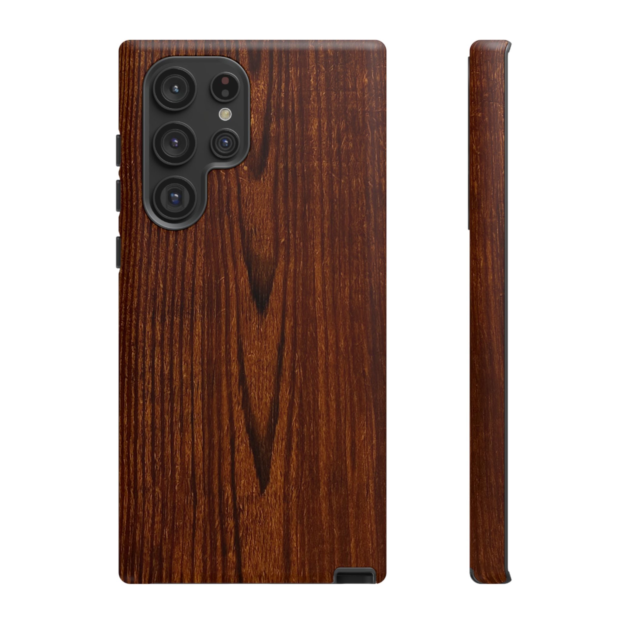 Phone Case in Fine Wood Grain Design with rustic, rugged good looks with toughness and durability for UV and impact resistance protection