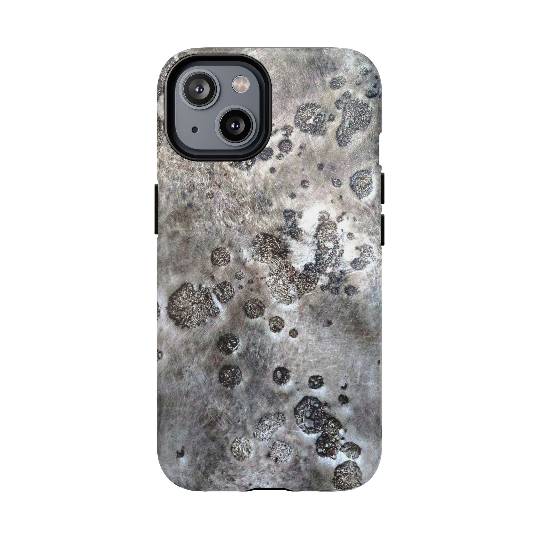 Magnetic iphone case with a Lunar Moon Rock Design is as tough as it looks with 2 layer shell compatible with MagSafe Accessories