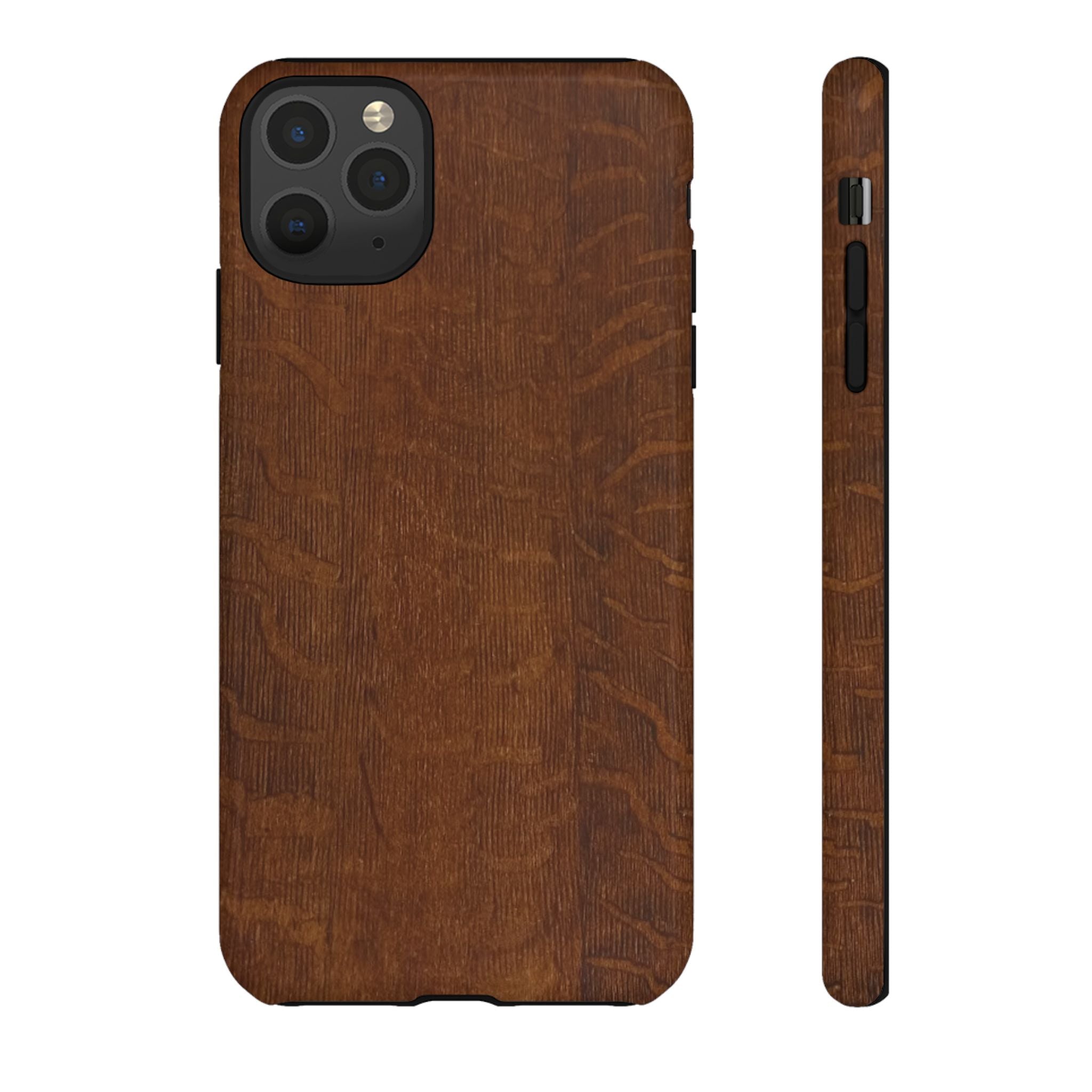 Phone case with 3D Wrap Unique Wood Grain Design - Tough and Durable in Glossy or Matte finish