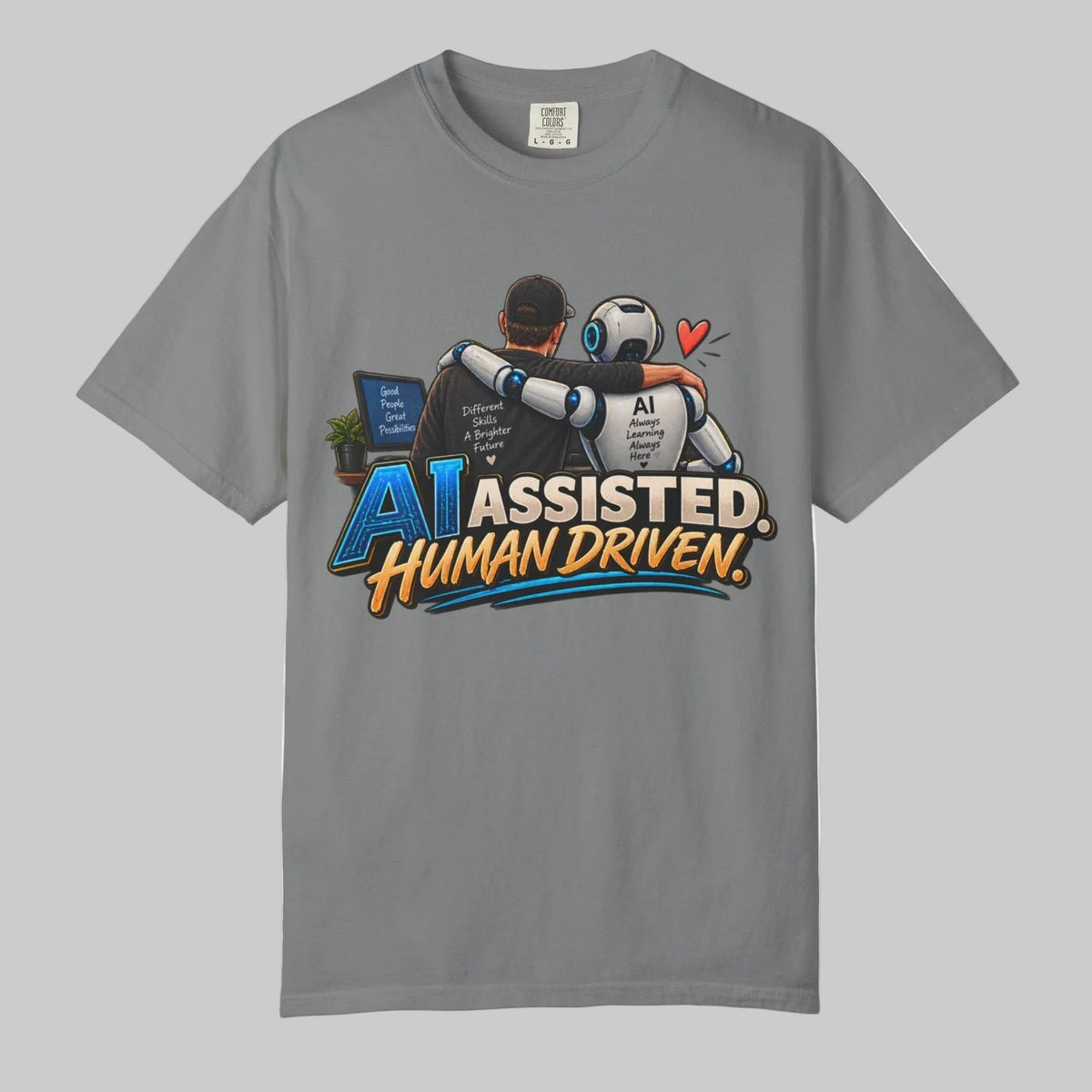 AI Assisted Human Driven Graphic T-Shirt